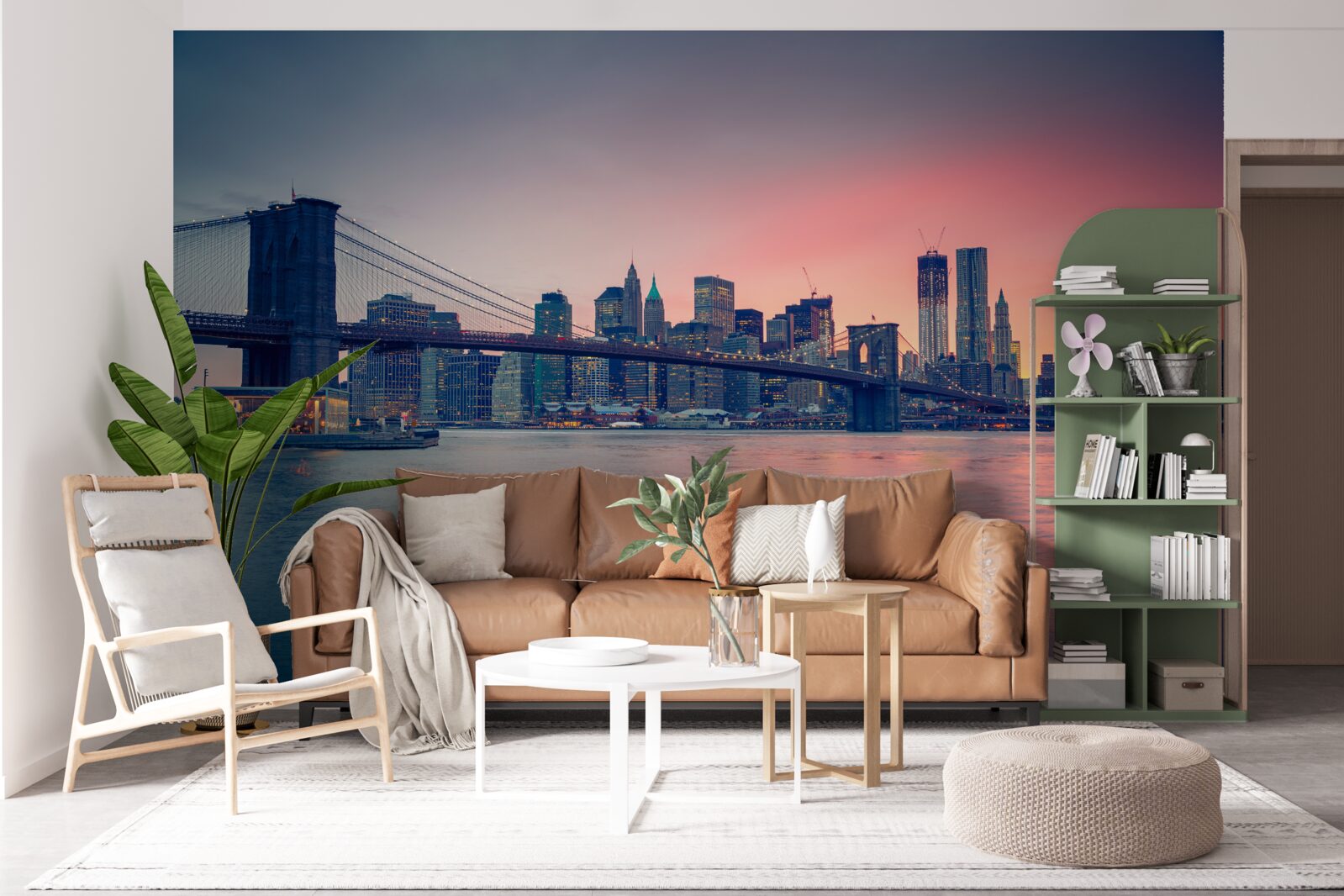 Фотошпалери вид на місто на узбережжі