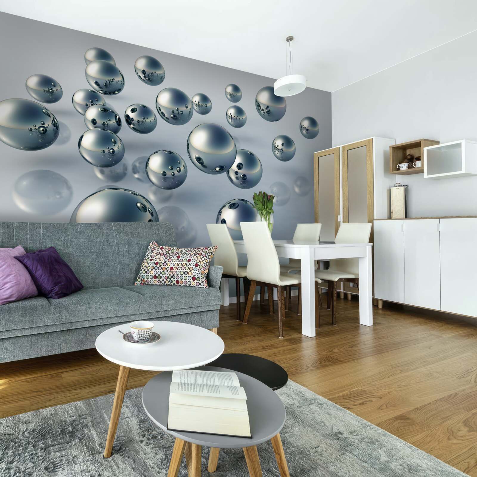 Фотошпалери кулі, що летять, видно у відображенні