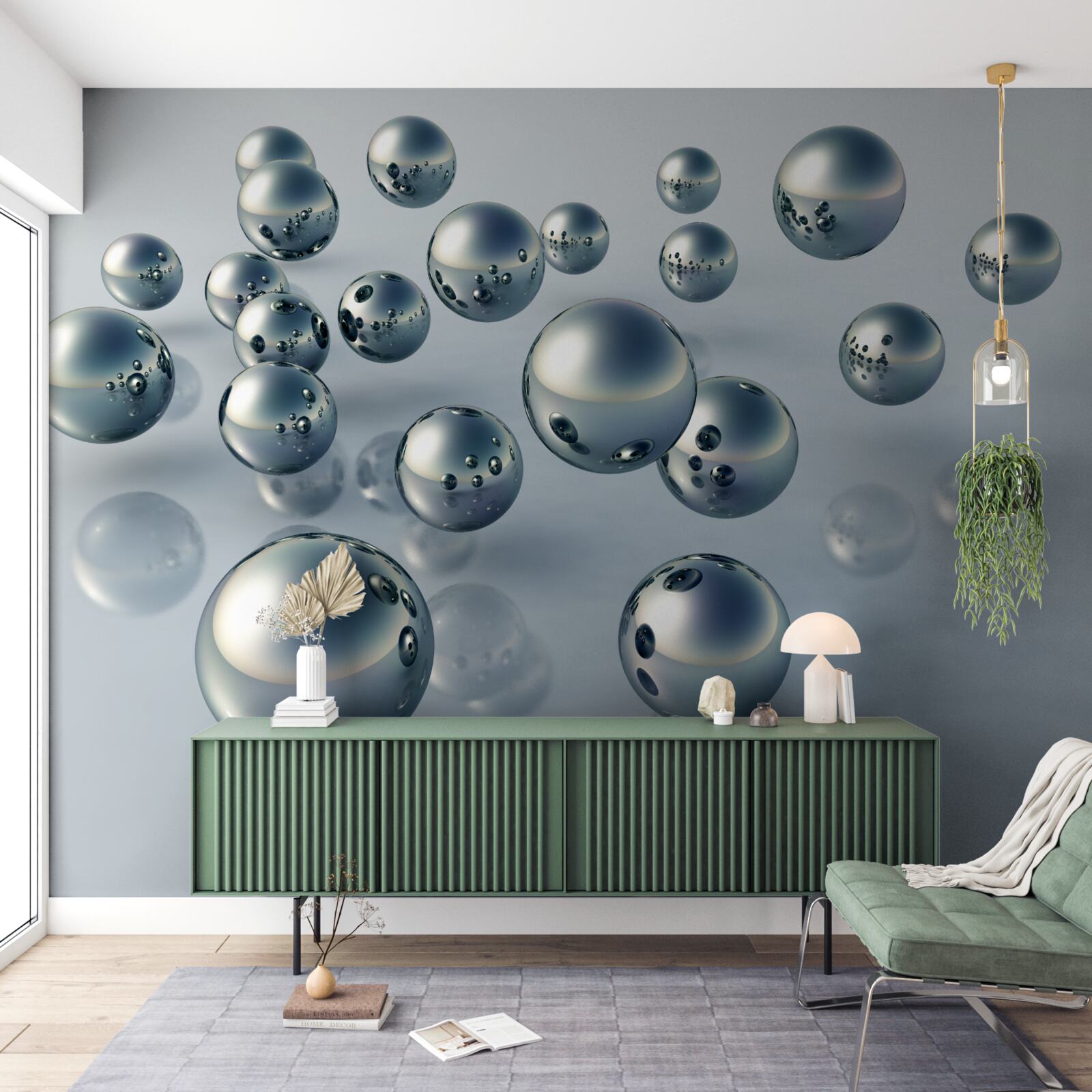 Фотошпалери кулі, що летять, видно у відображенні