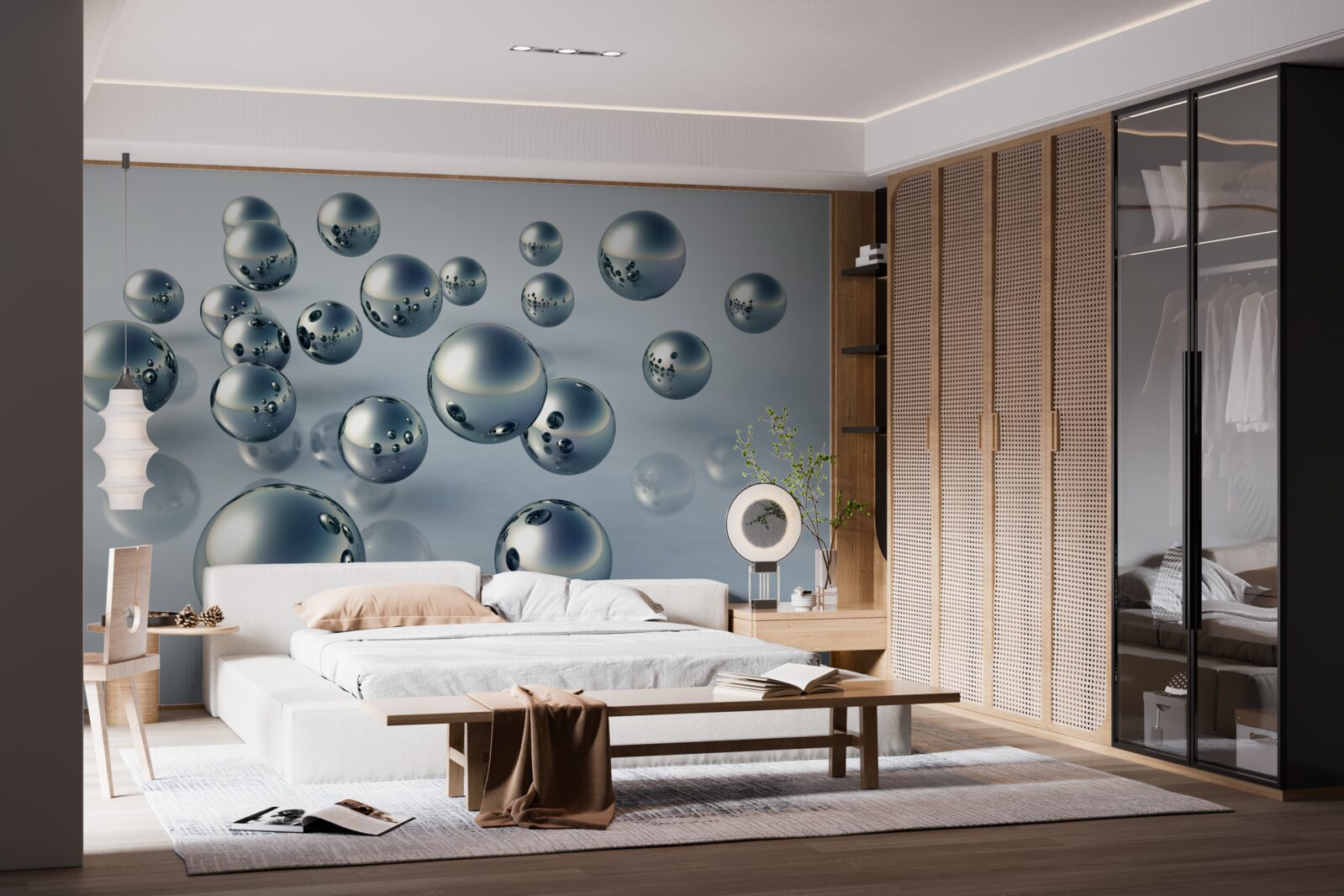 Фотошпалери кулі, що летять, видно у відображенні