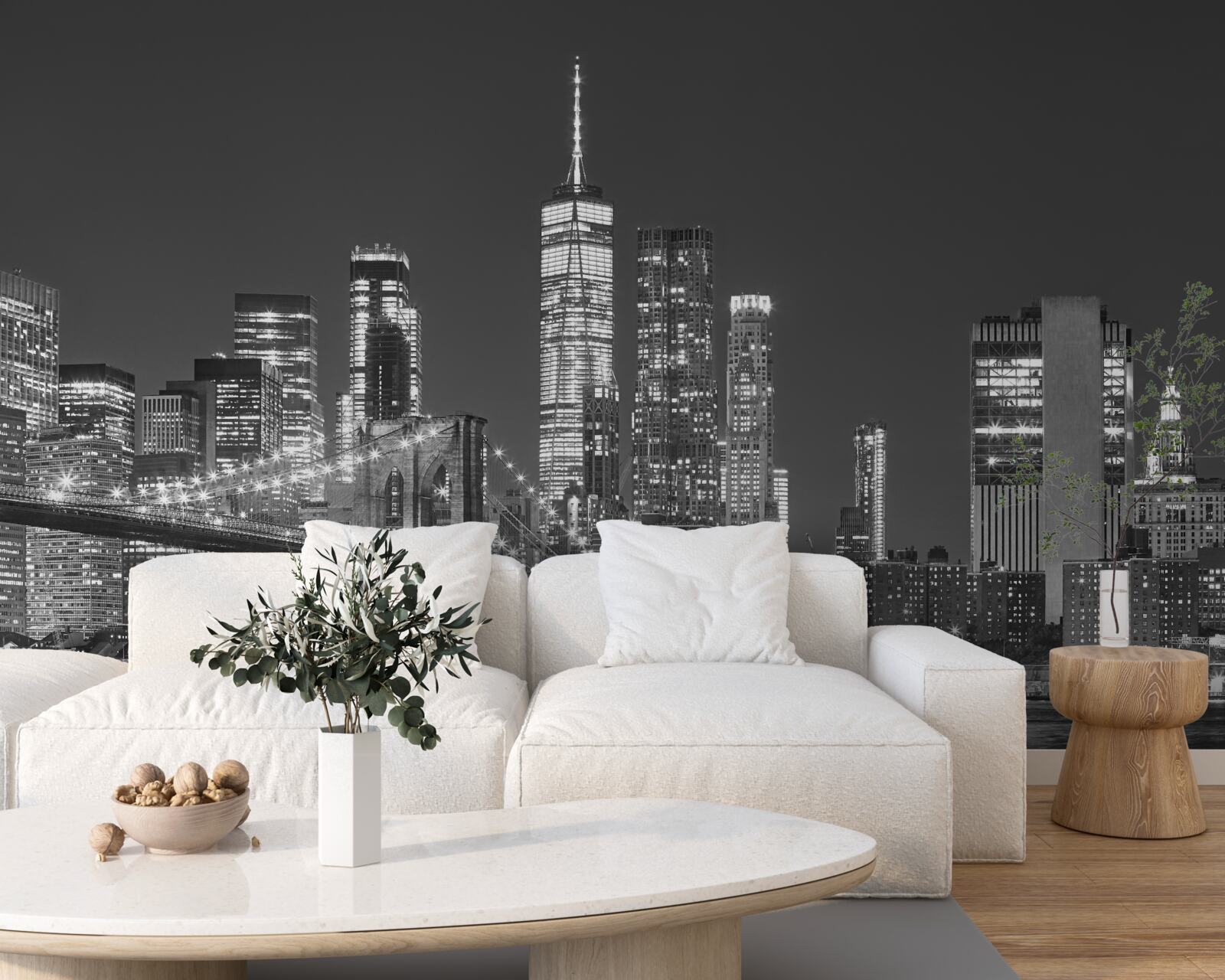 Фотошпалери вечірній вид на манхеттенський міст