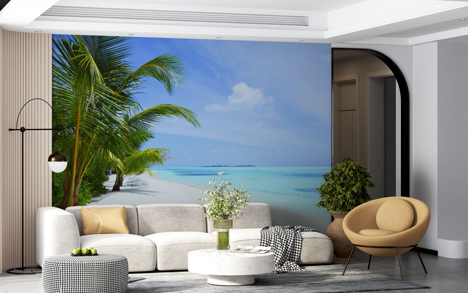 Фотошпалери бірюзові води біля тропічних берегів