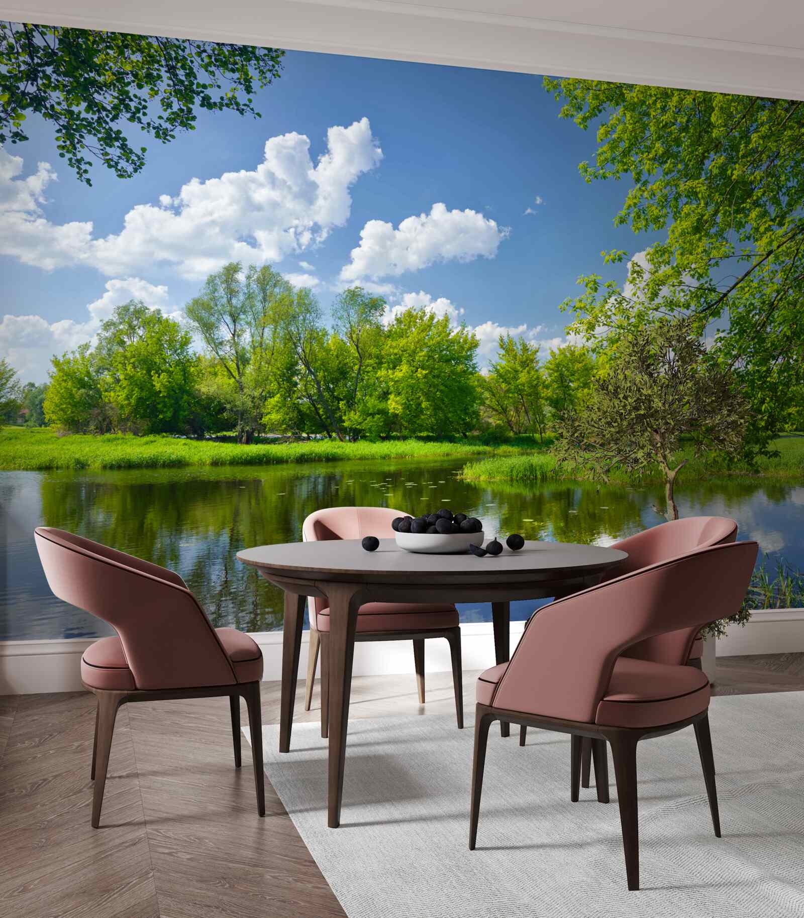 Фотошпалери спокійні води лісової річки