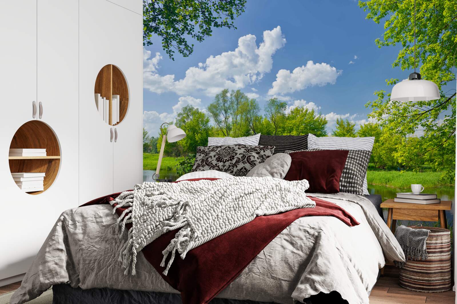 Фотошпалери спокійні води лісової річки