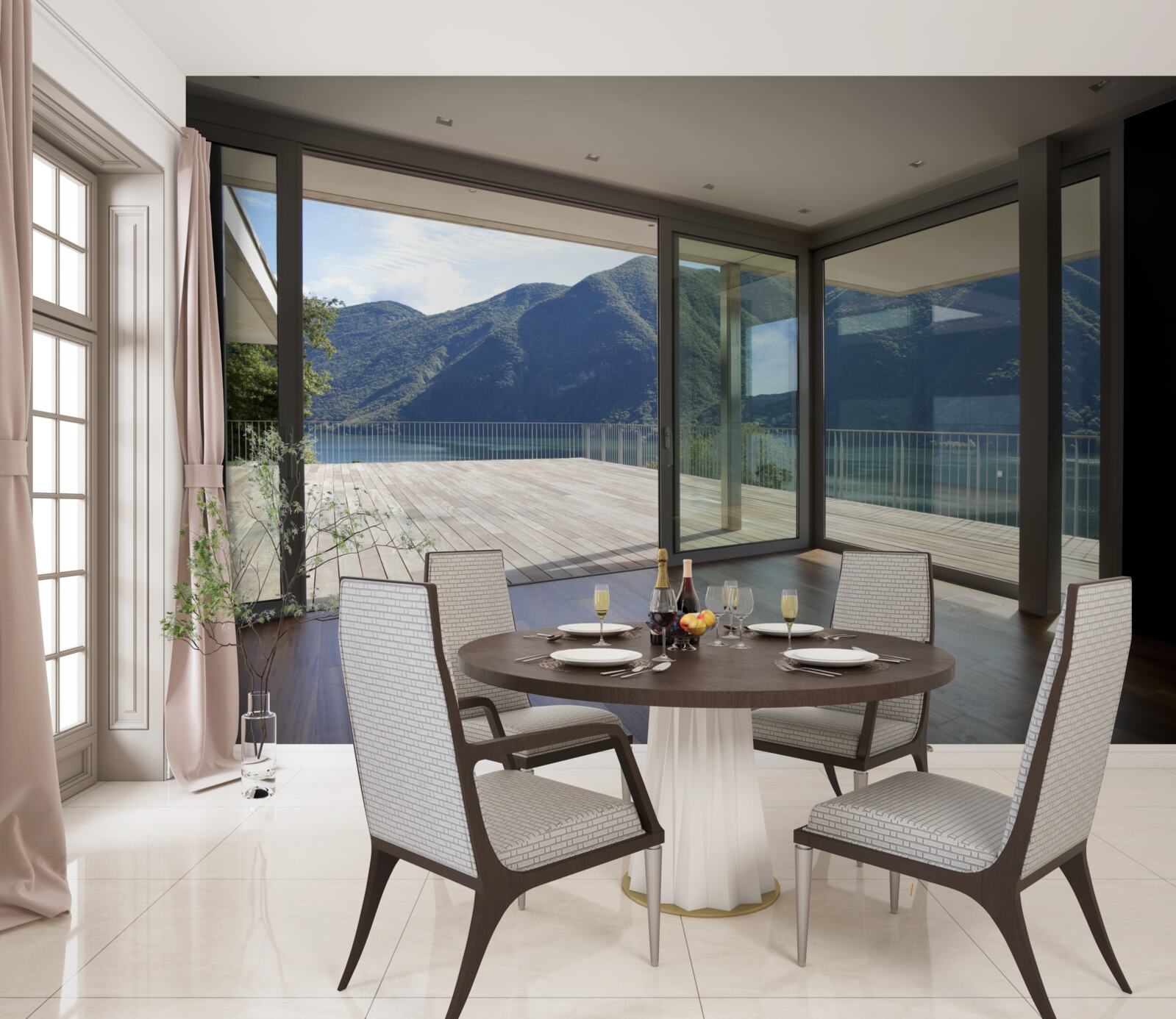 Фотошпалери чудовий панорамний вид з тераси