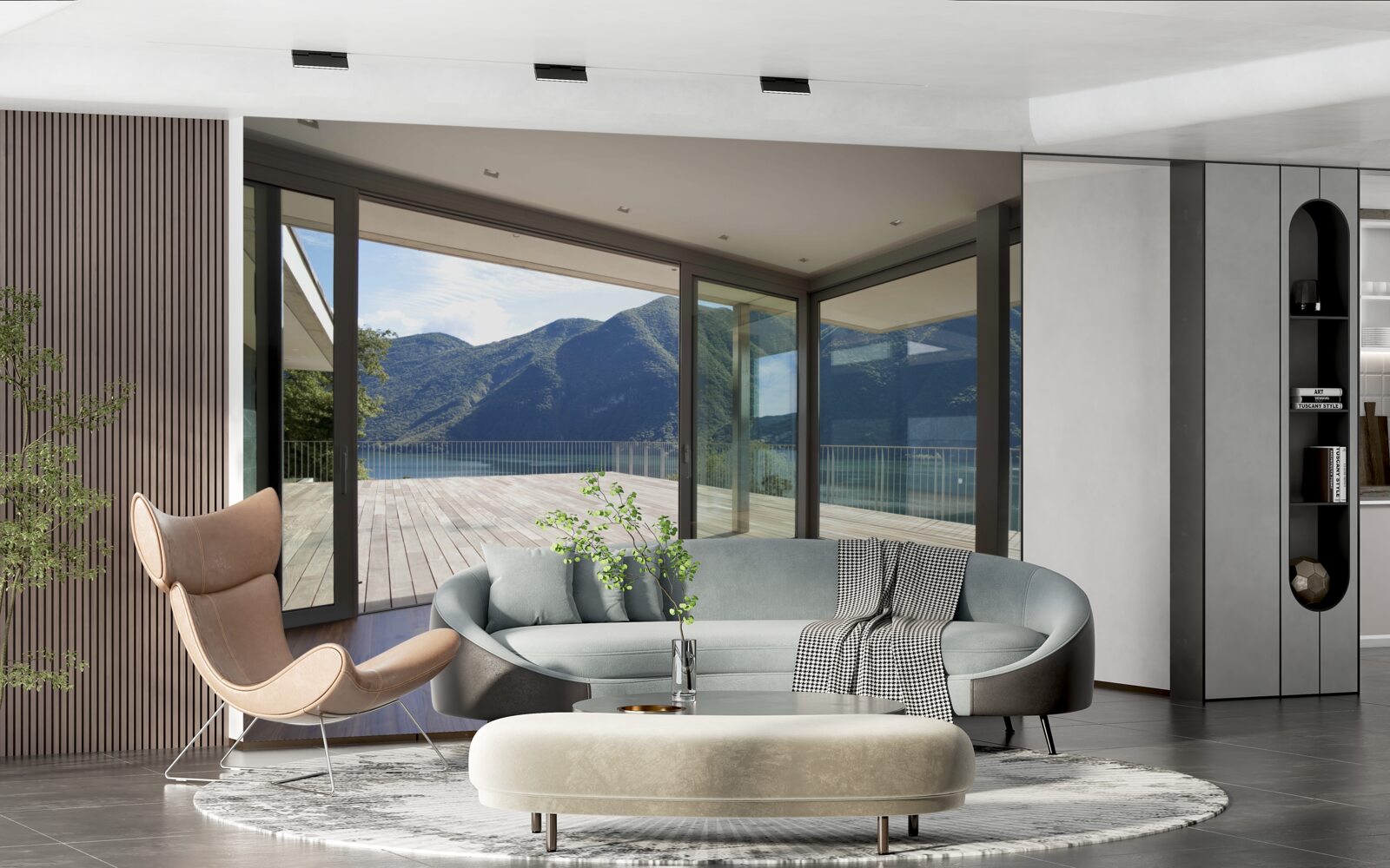 Фотошпалери чудовий панорамний вид з тераси