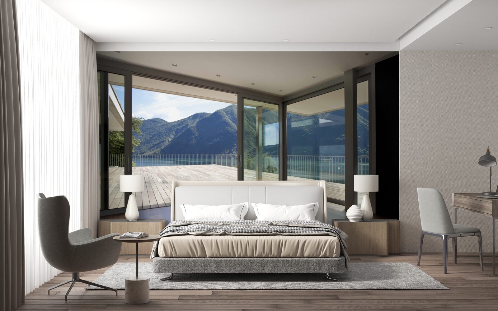 Фотошпалери чудовий панорамний вид з тераси