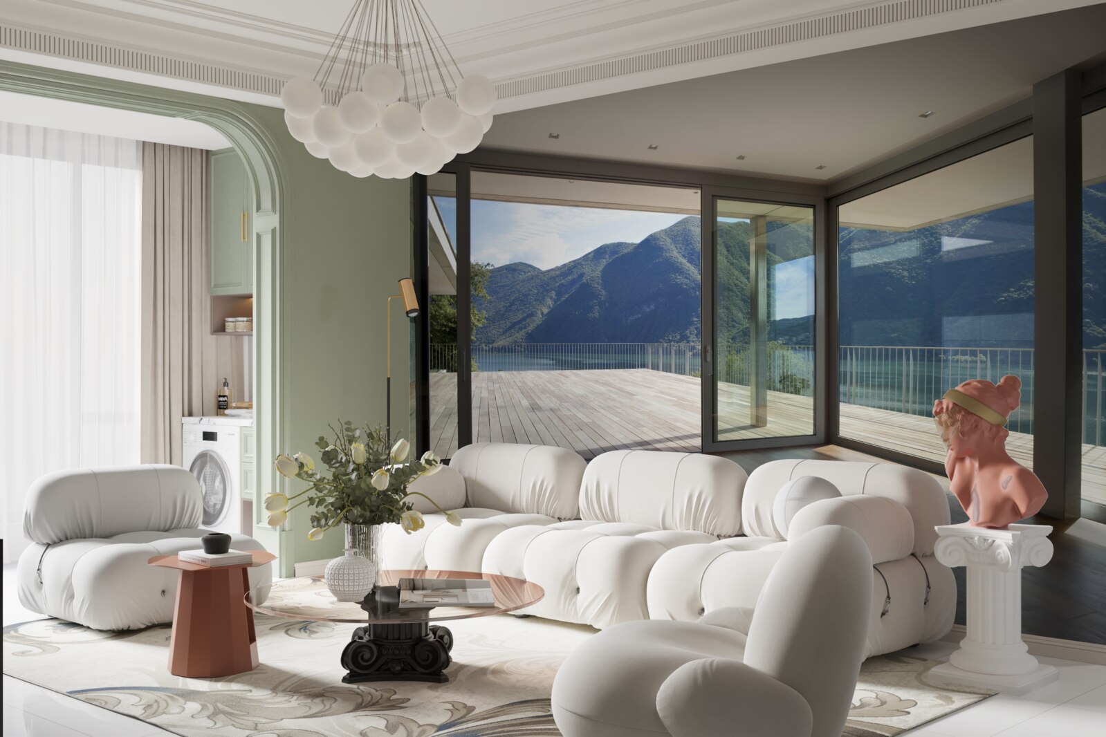 Фотошпалери чудовий панорамний вид з тераси