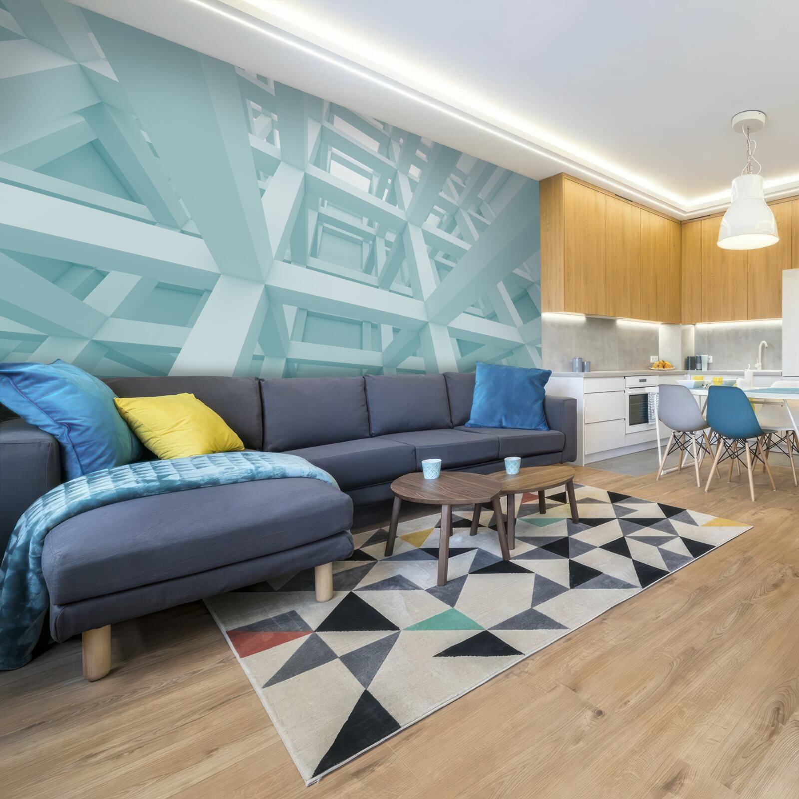 Фотошпалери абстрактні металеві форми