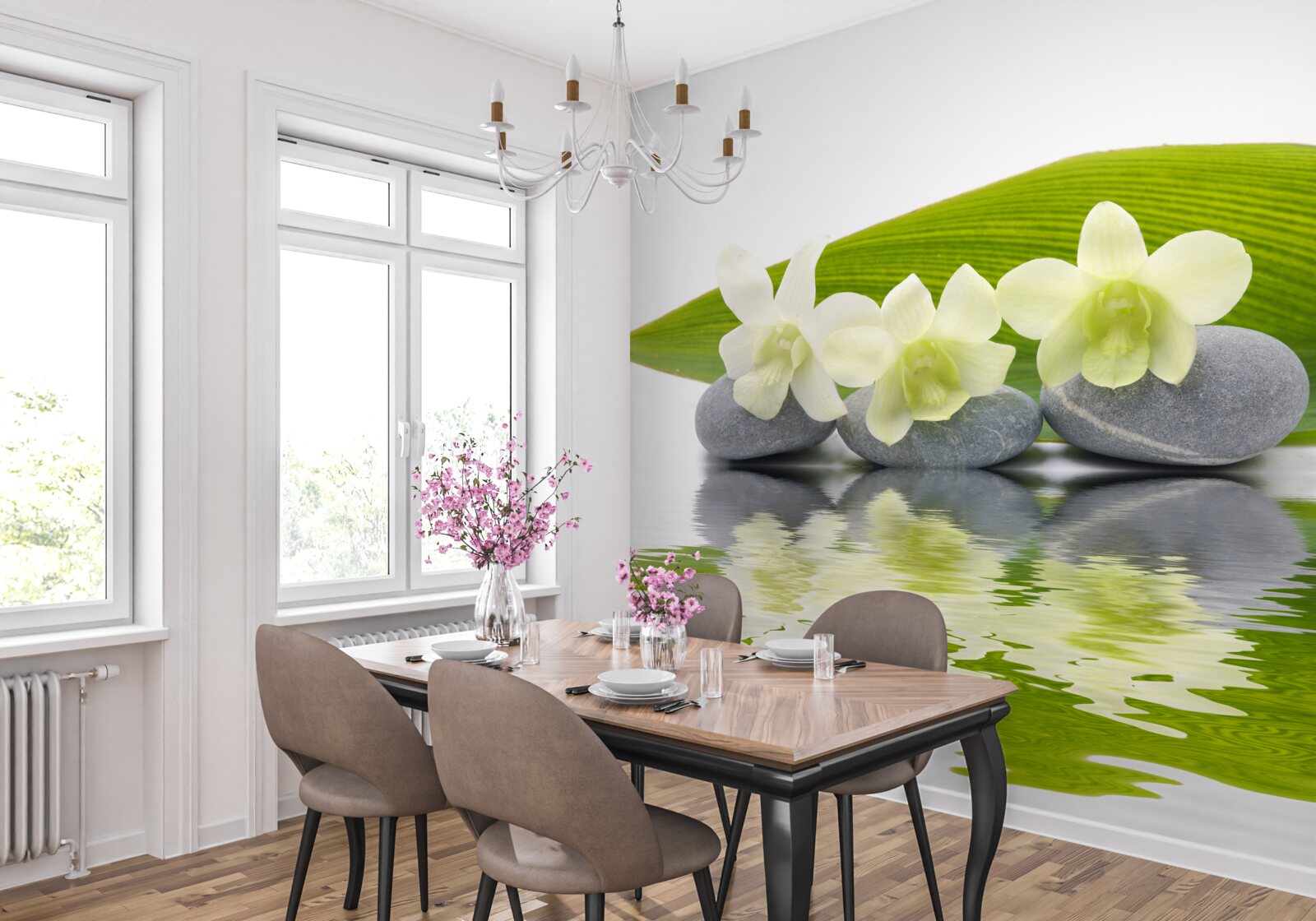 Фотошпалери лінія на поверхні води