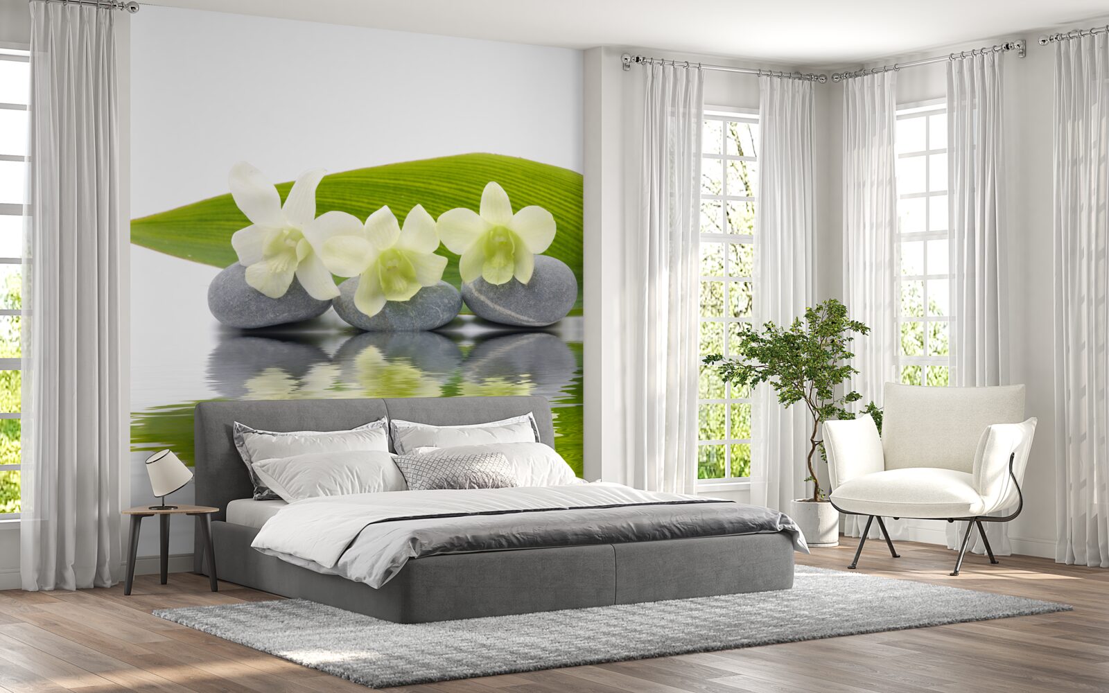 Фотошпалери лінія на поверхні води