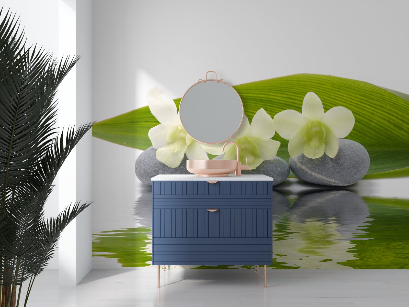 Фотошпалери лінія на поверхні води