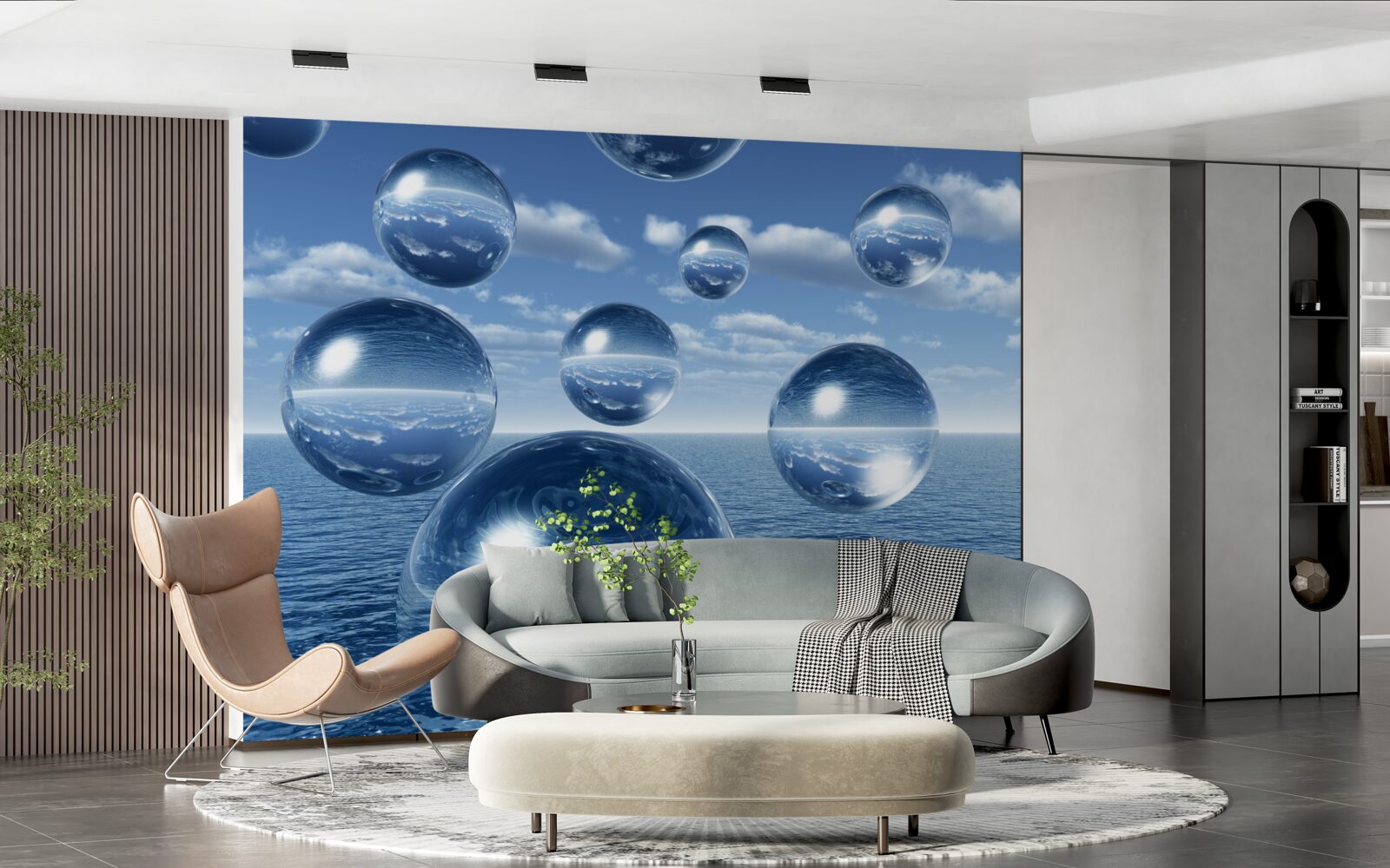 Фотошпалери краплі води стікають у море