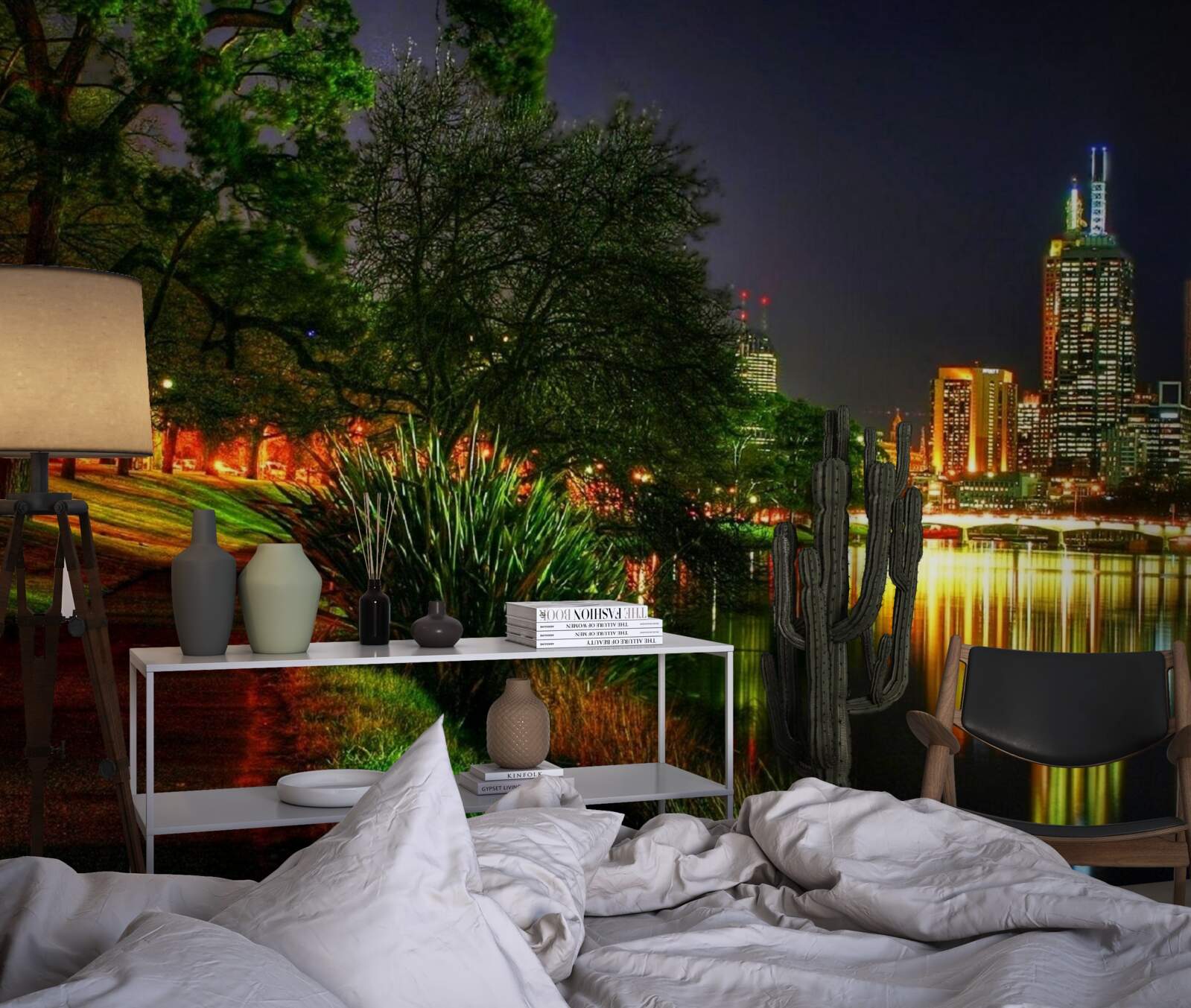 Фотошпалери занедбана набережна ввечері