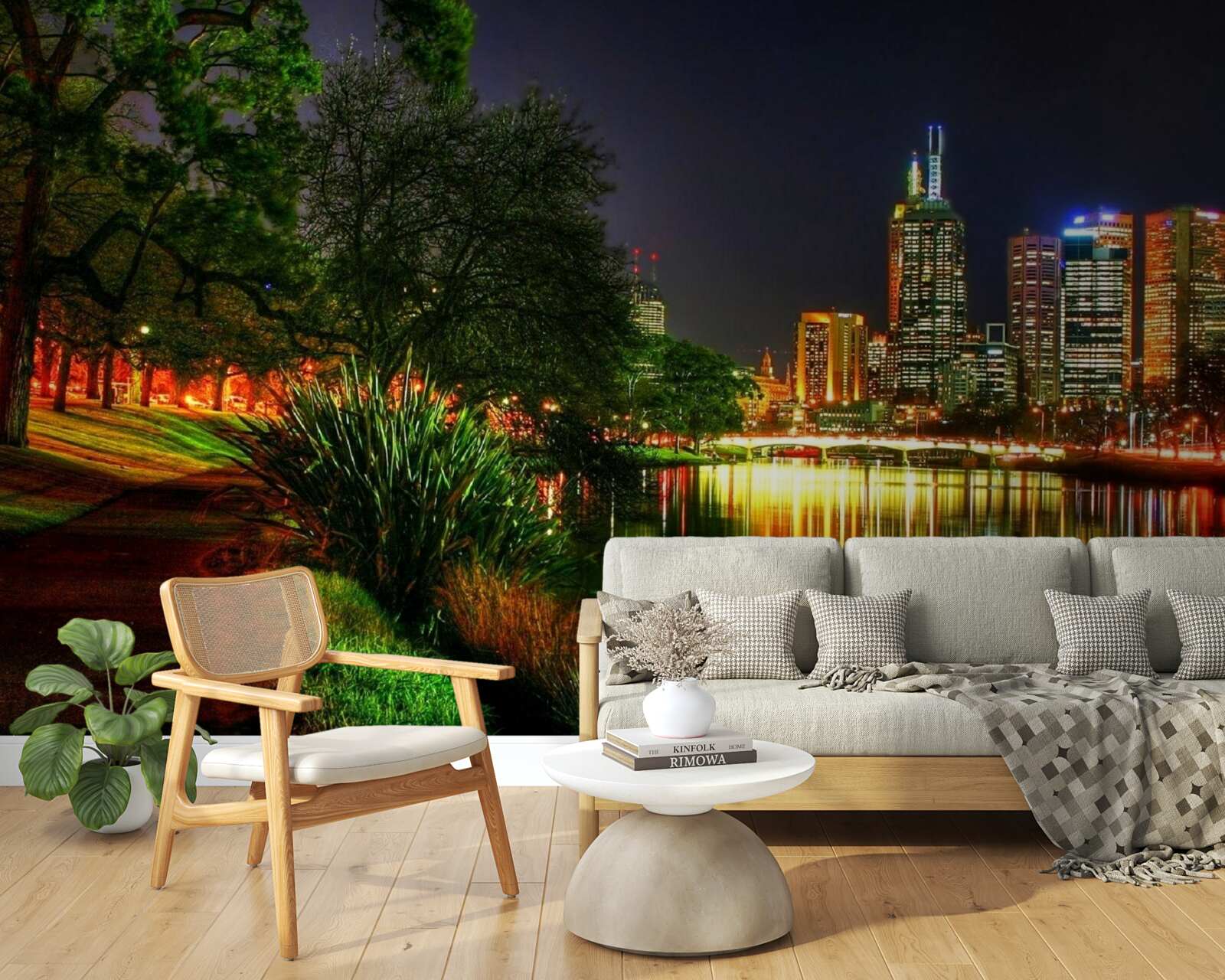 Фотошпалери занедбана набережна ввечері