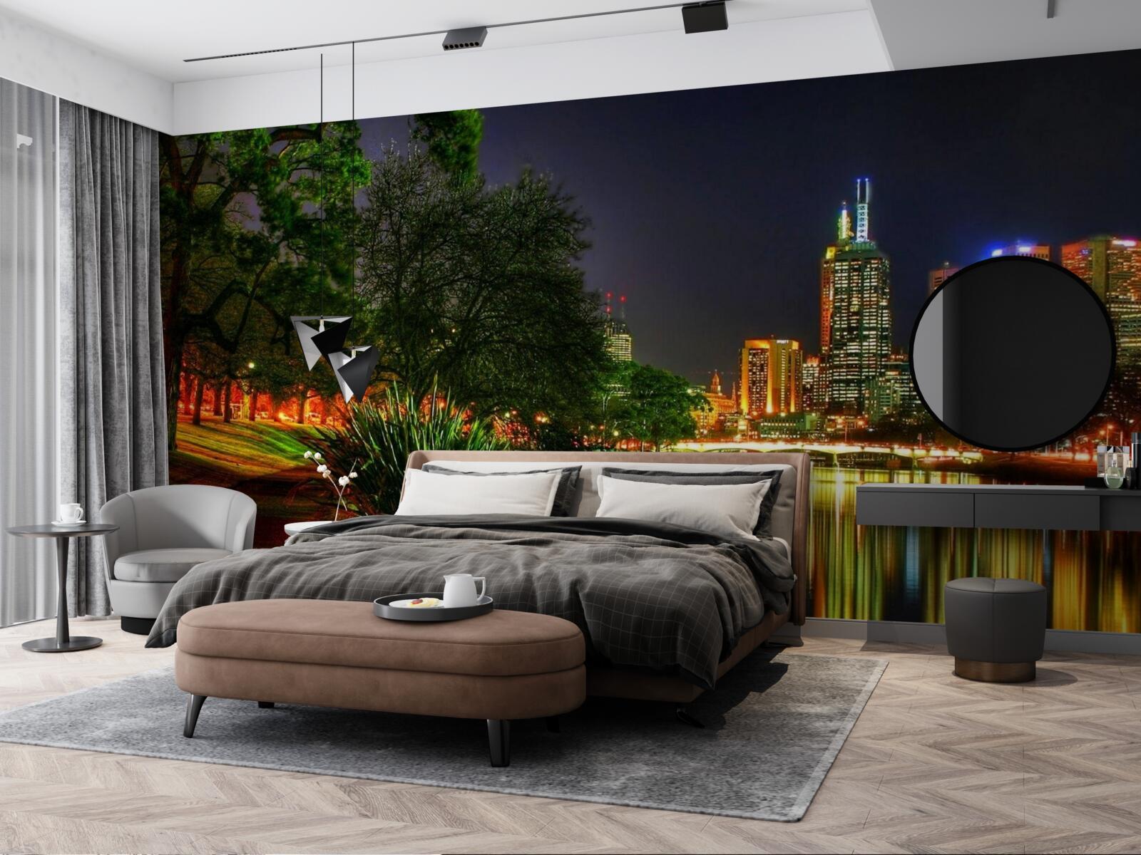 Фотошпалери занедбана набережна ввечері