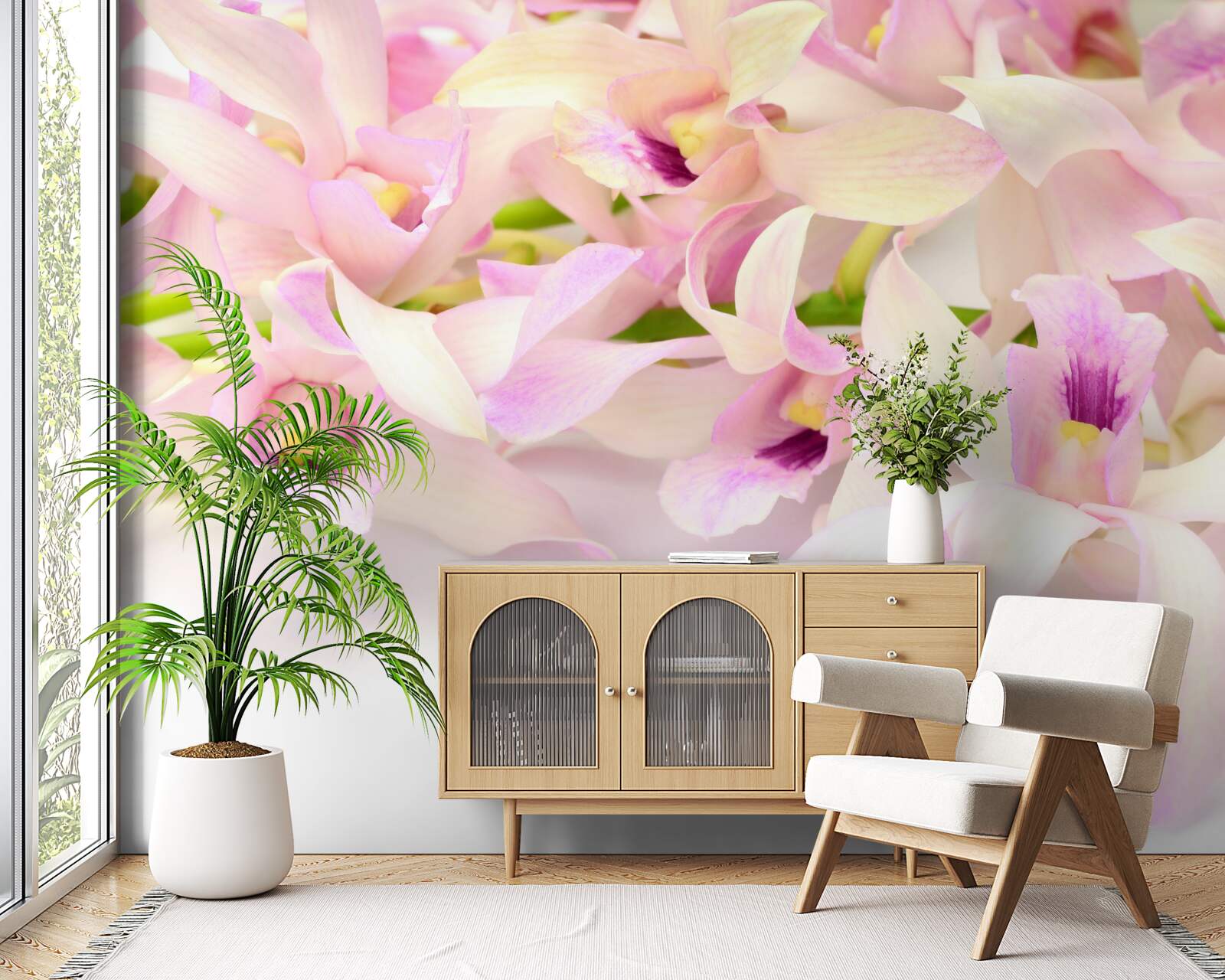 Фотошпалери ніжні рожеві квіткові бутони