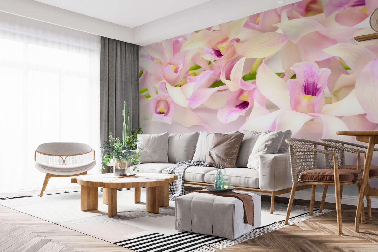 Фотошпалери ніжні рожеві квіткові бутони