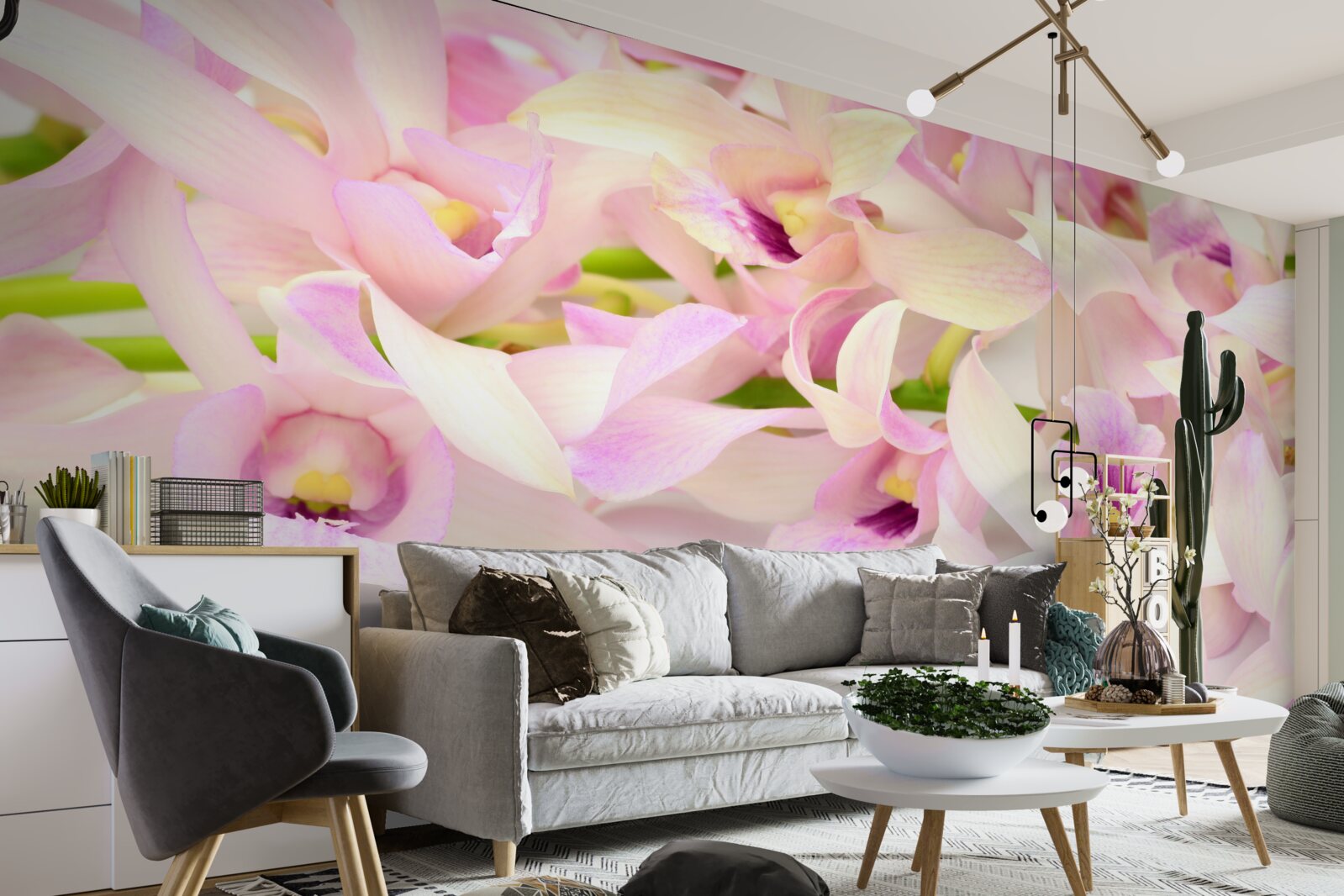 Фотошпалери ніжні рожеві квіткові бутони