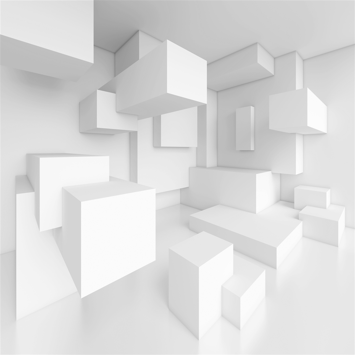 Фотошпалери композиція літаючих прямокутників