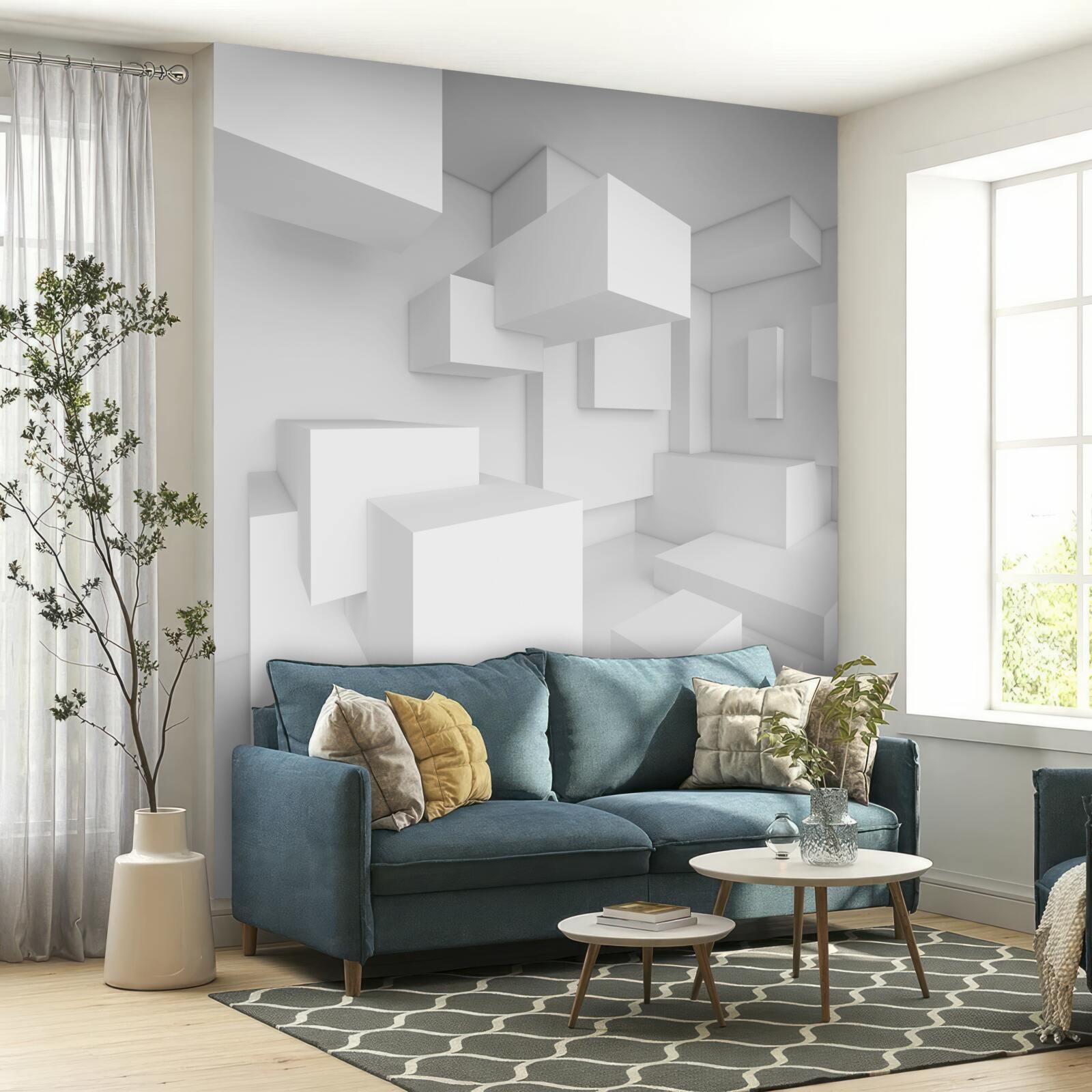 Фотошпалери композиція літаючих прямокутників