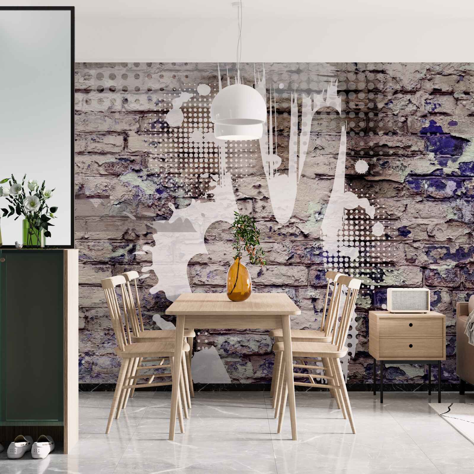 Фотошпалери тінь руки на стіні