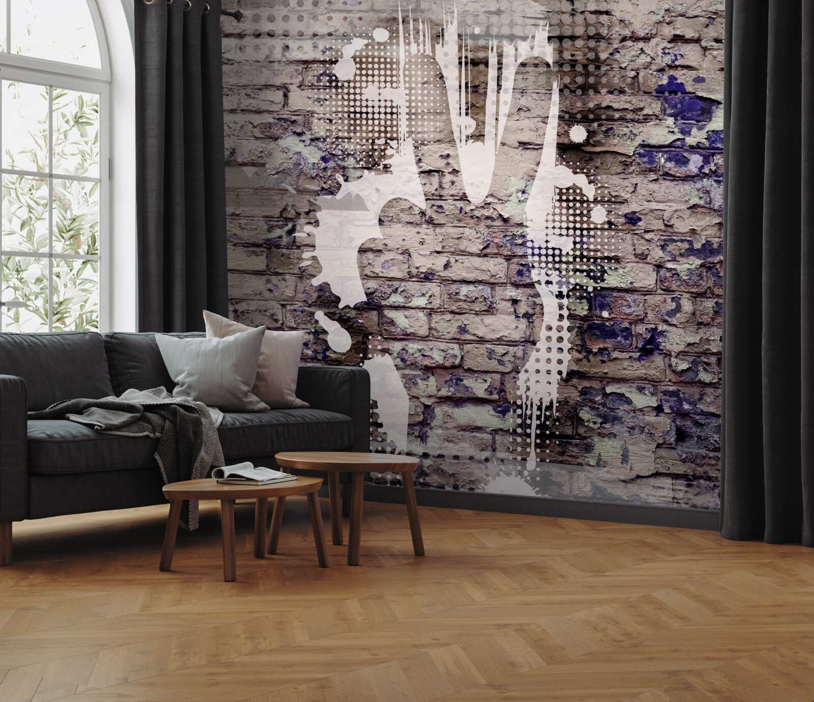 Фотошпалери тінь руки на стіні