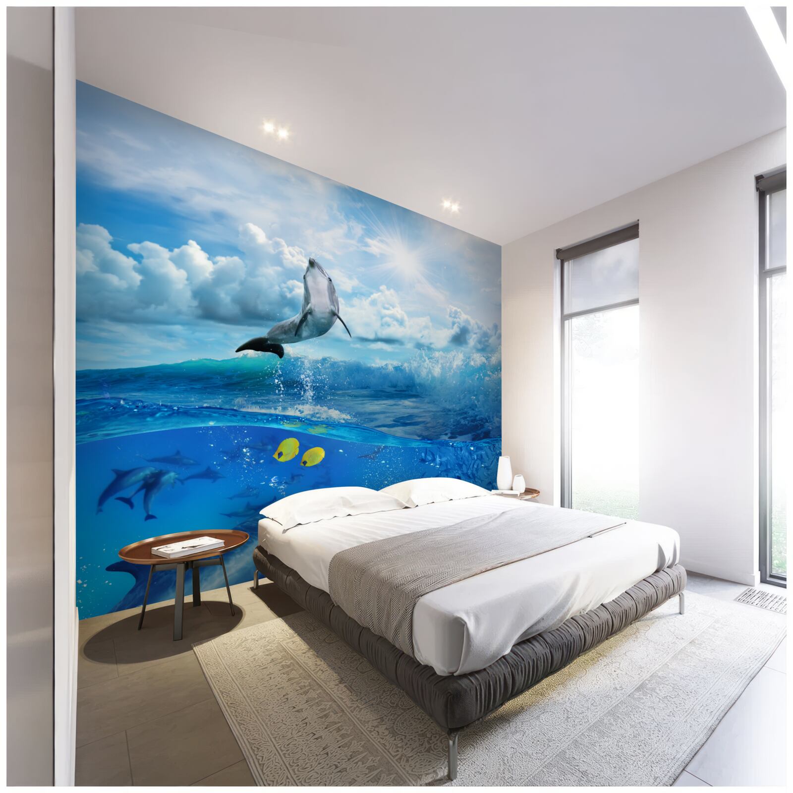 Фотошпалери дельфін вистрибує з води