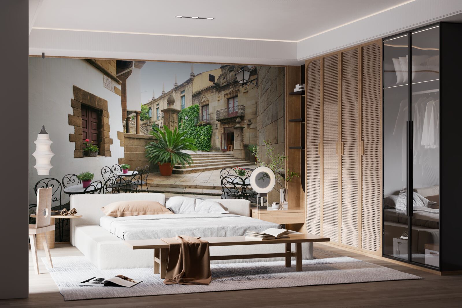 Фотошпалери літні сходи в античному місті