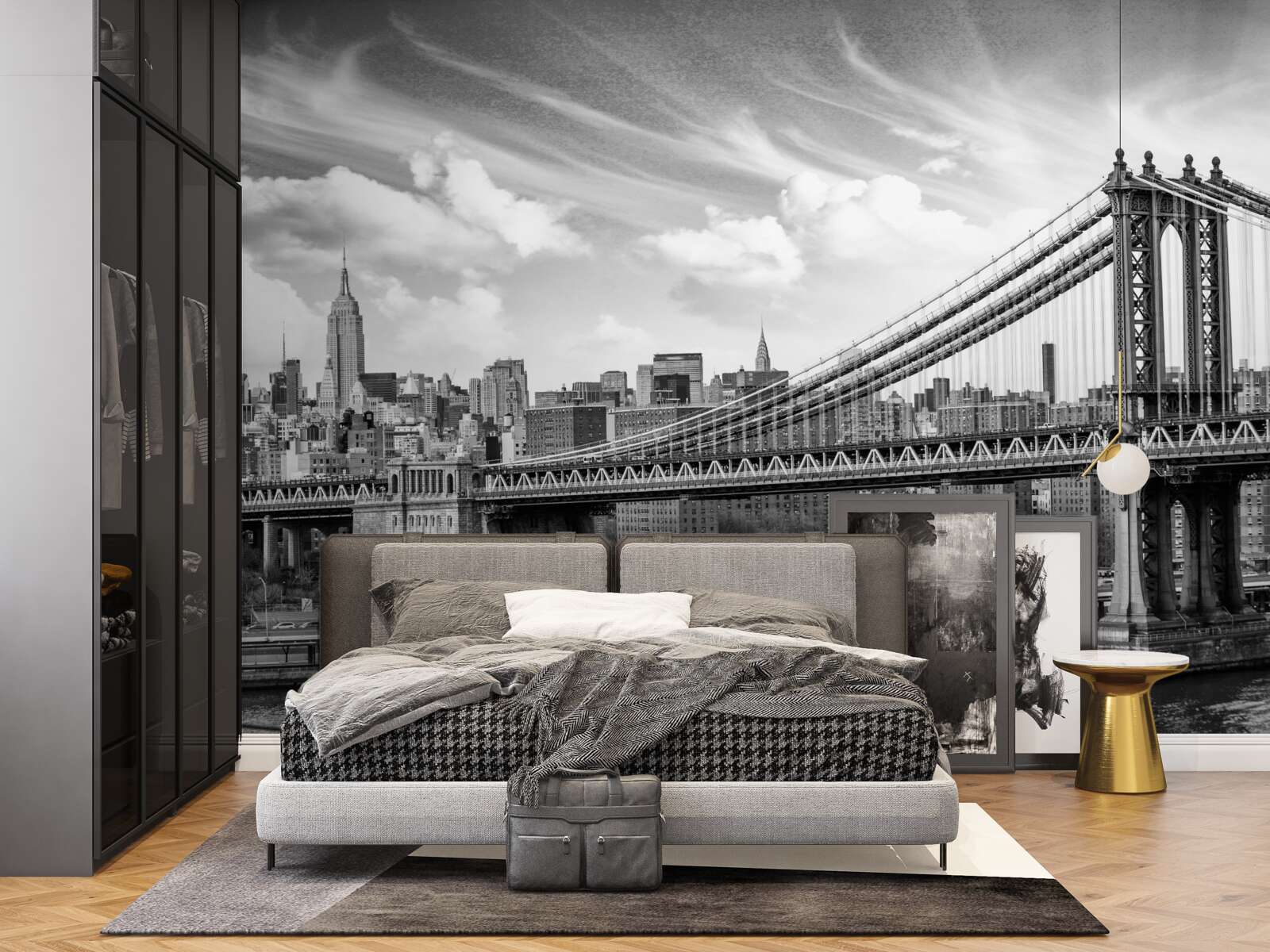 Фотошпалери зруйнований муніципальний міст через річку