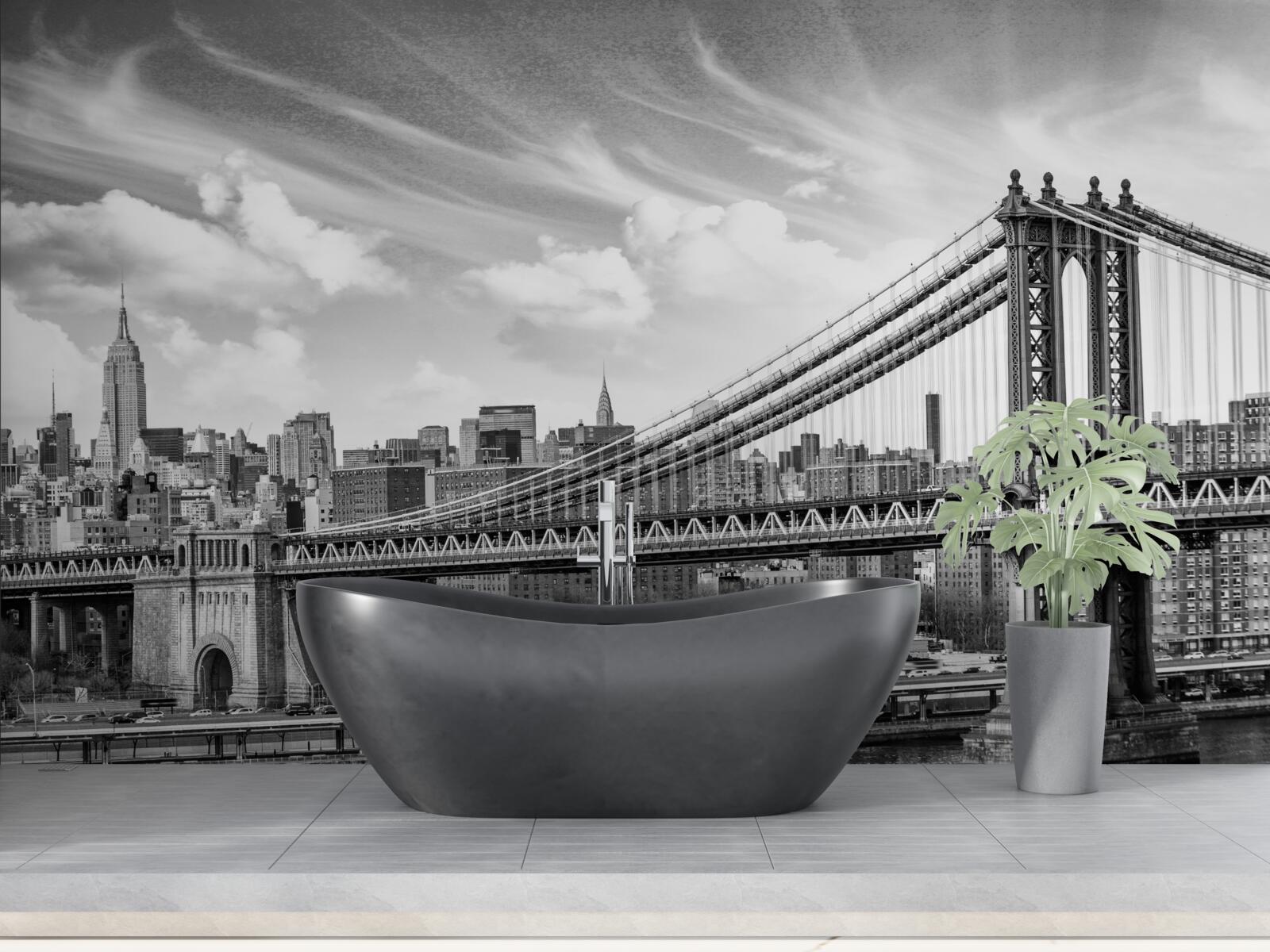 Фотошпалери зруйнований муніципальний міст через річку