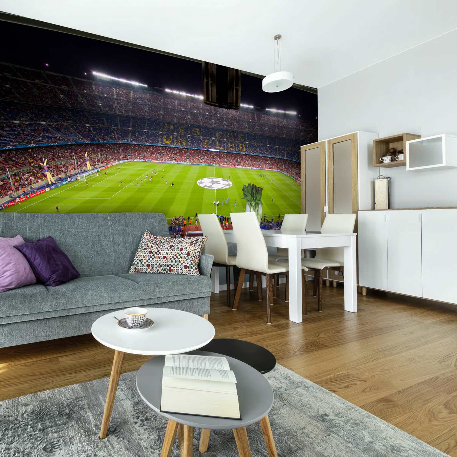 Фотошпалери футбольне поле з глядачами