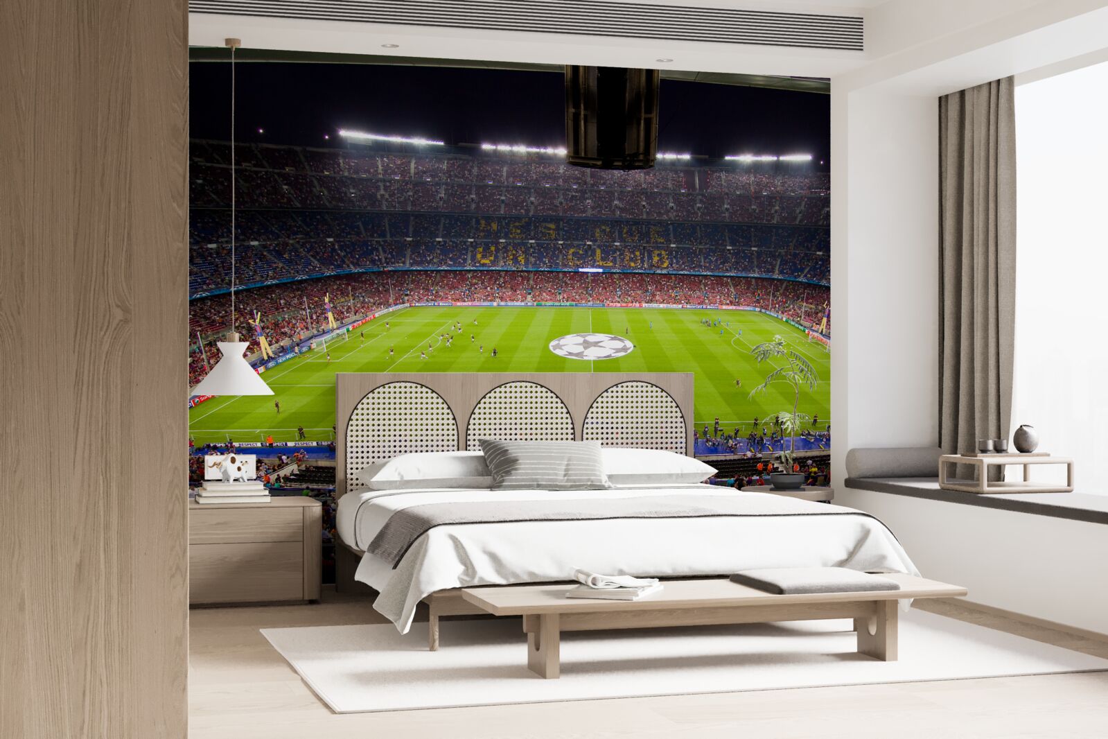 Фотошпалери футбольне поле з глядачами