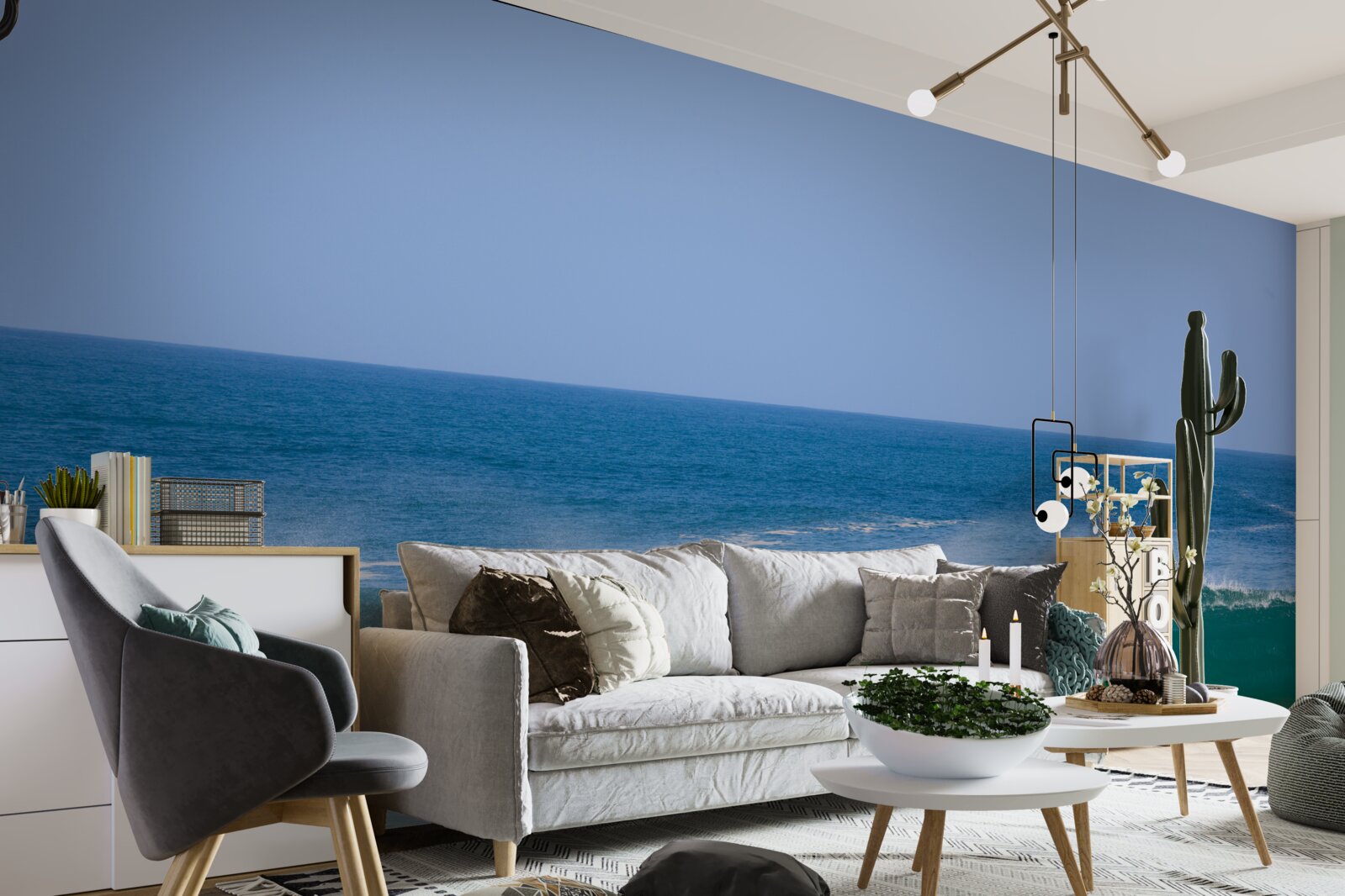 Фотошпалери великі океанські хвилі біля узбережжя