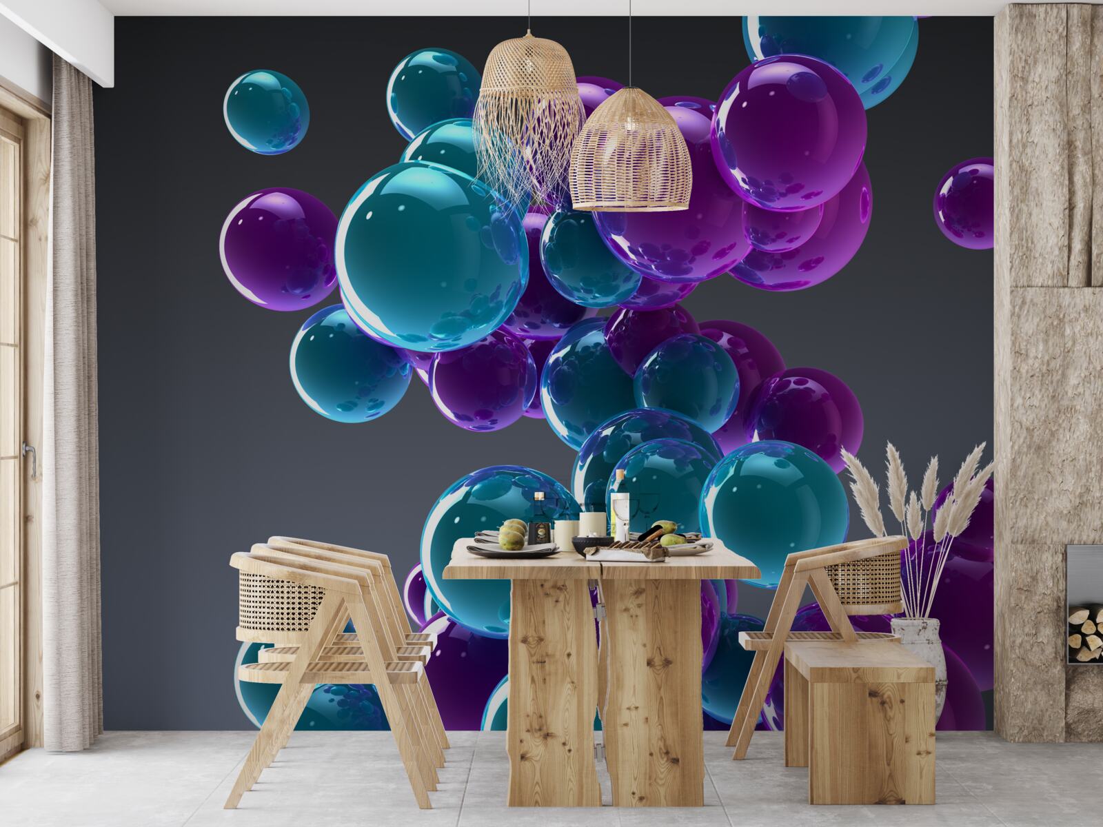 Фотошпалери краплі води зображені крупним планом