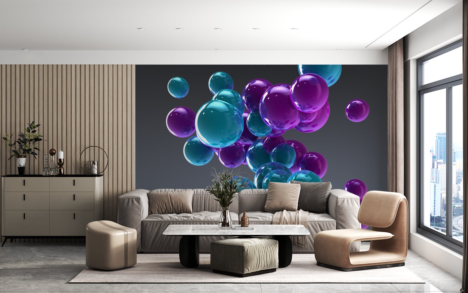 Фотошпалери краплі води зображені крупним планом