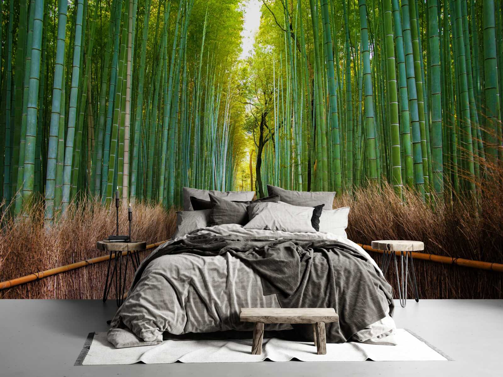 Фотошпалери витончений бамбуковий гай зі стежкою