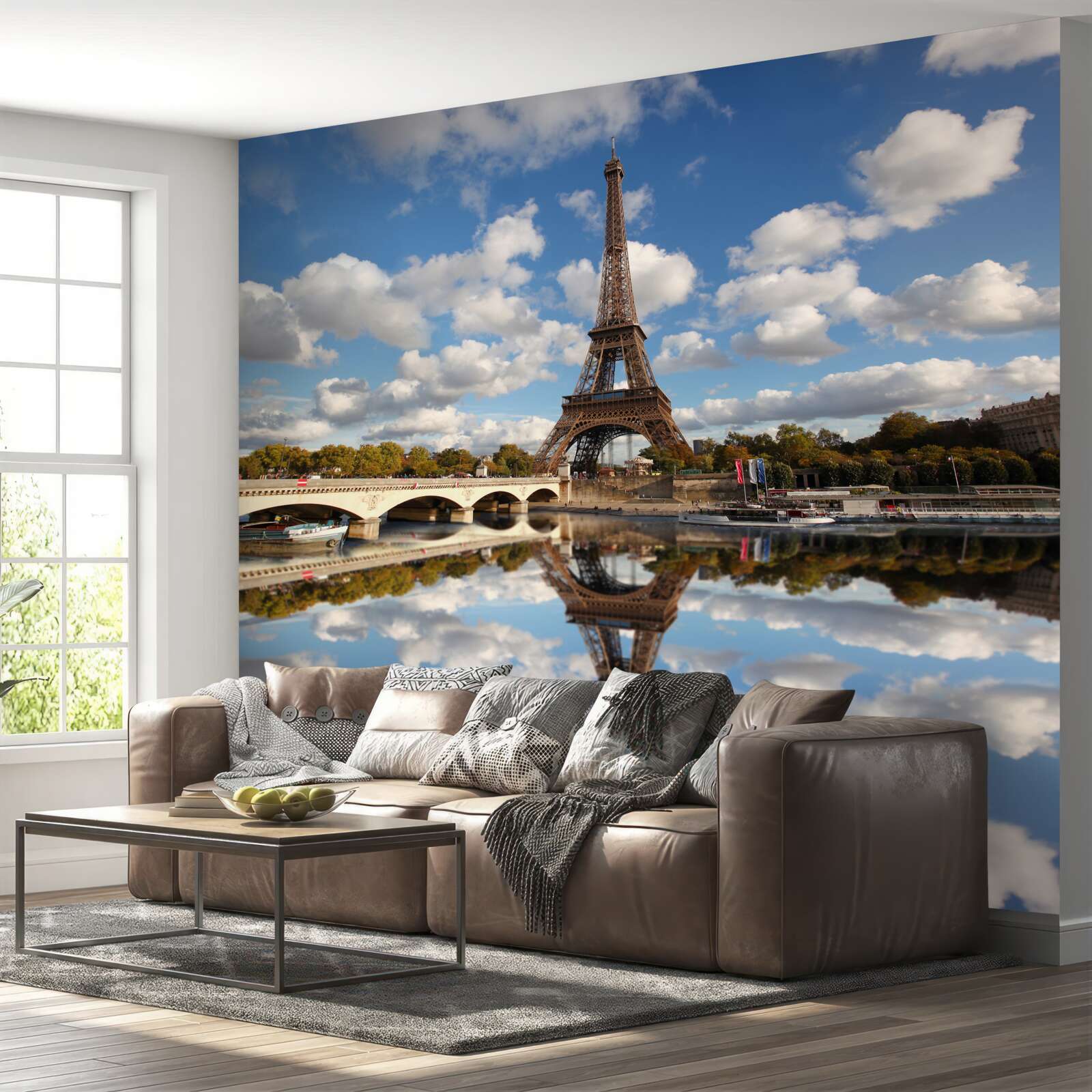 Фотошпалери відображення парижу в дзеркалі