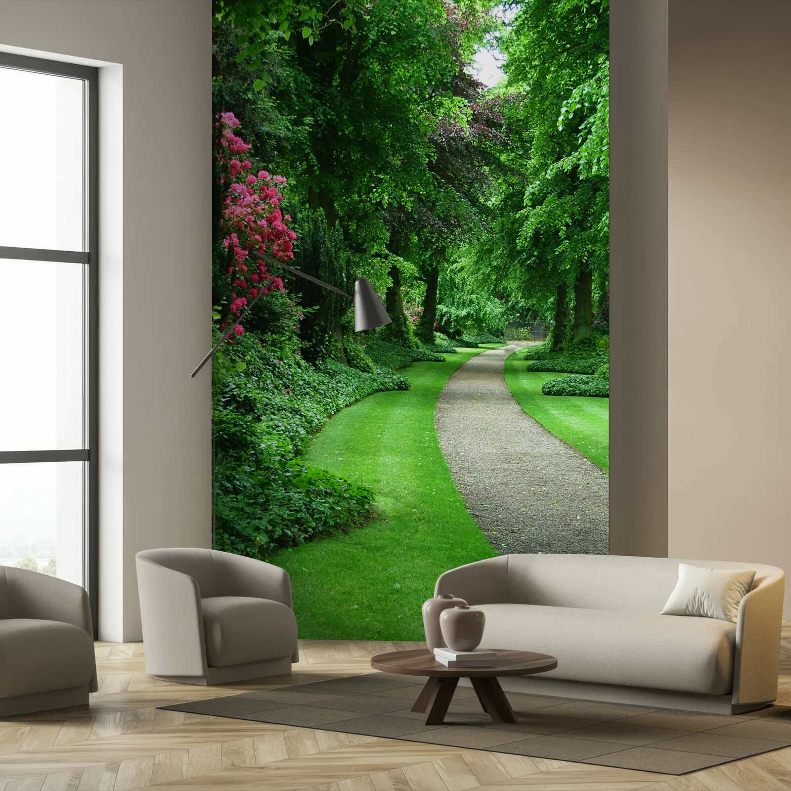 Фотошпалери стежка серед смарагдових дерев