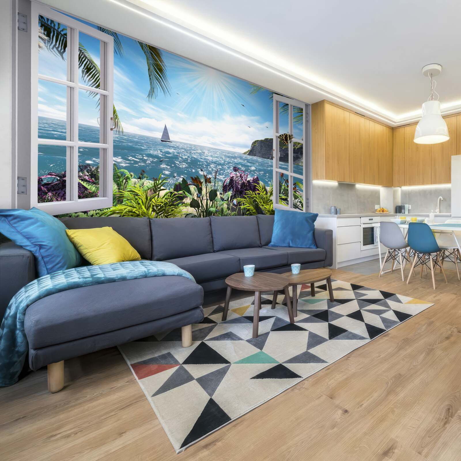 Фотошпалери чудовий вид на океан з вікна