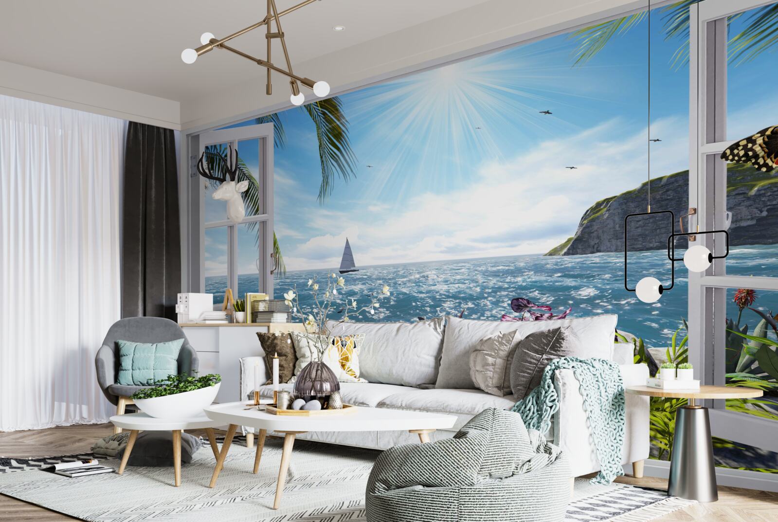 Фотошпалери чудовий вид на океан з вікна