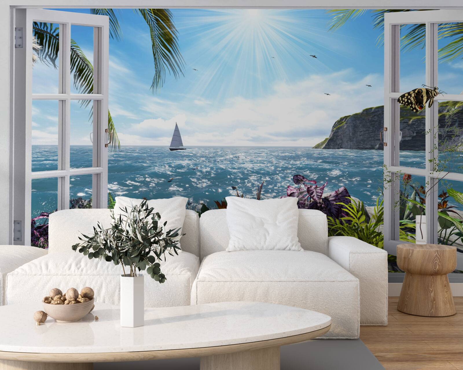 Фотошпалери чудовий вид на океан з вікна