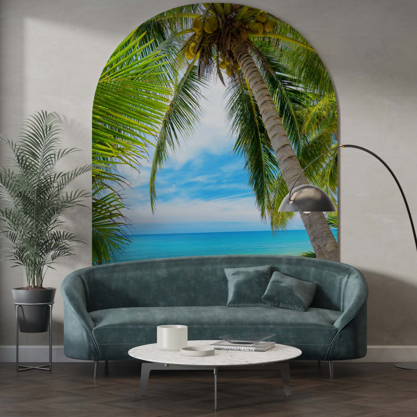 Фотошпалери бананова пальма на тропічному узбережжі