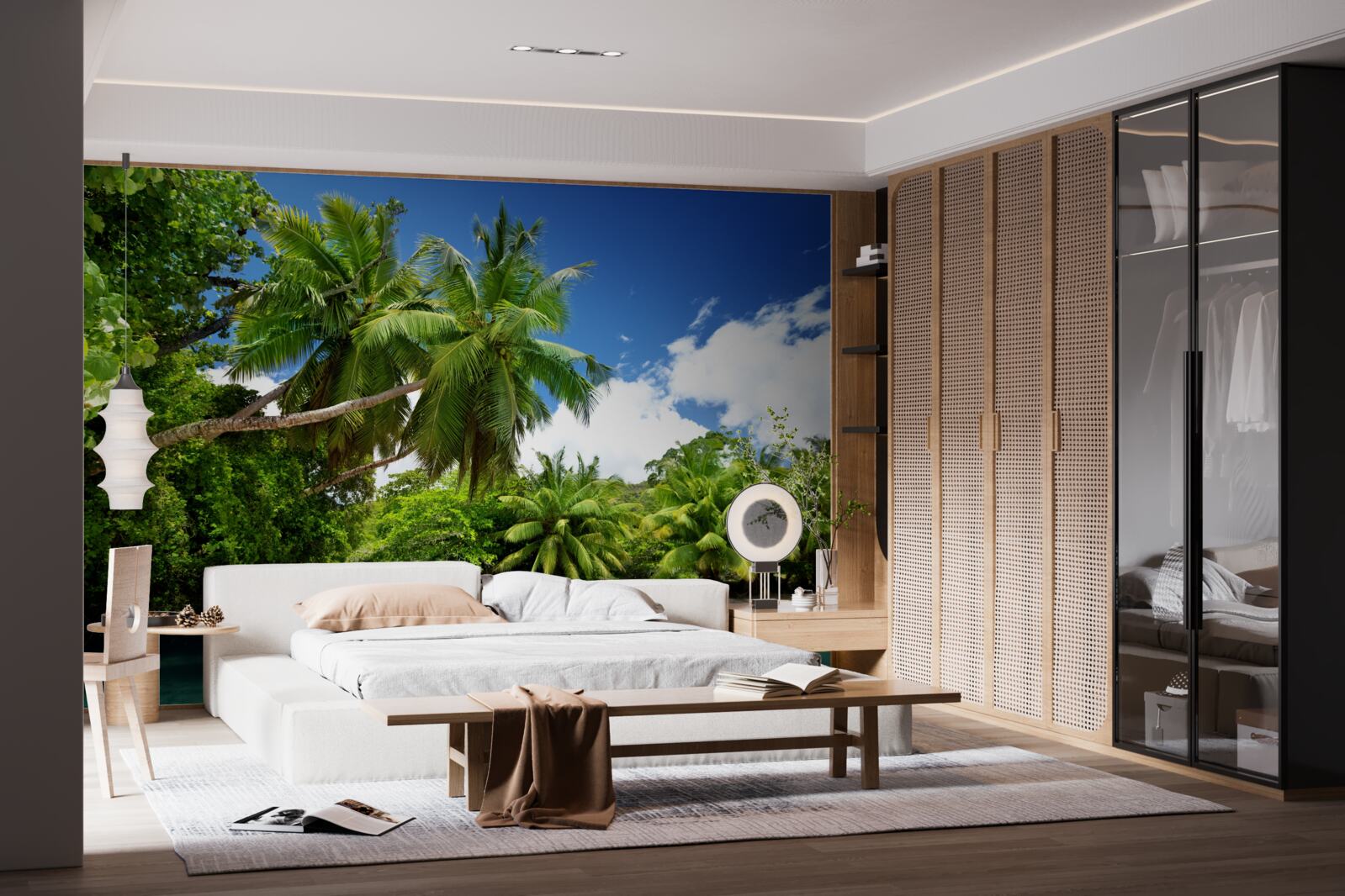 Фотошпалери тропічні пальми та бірюзова вода