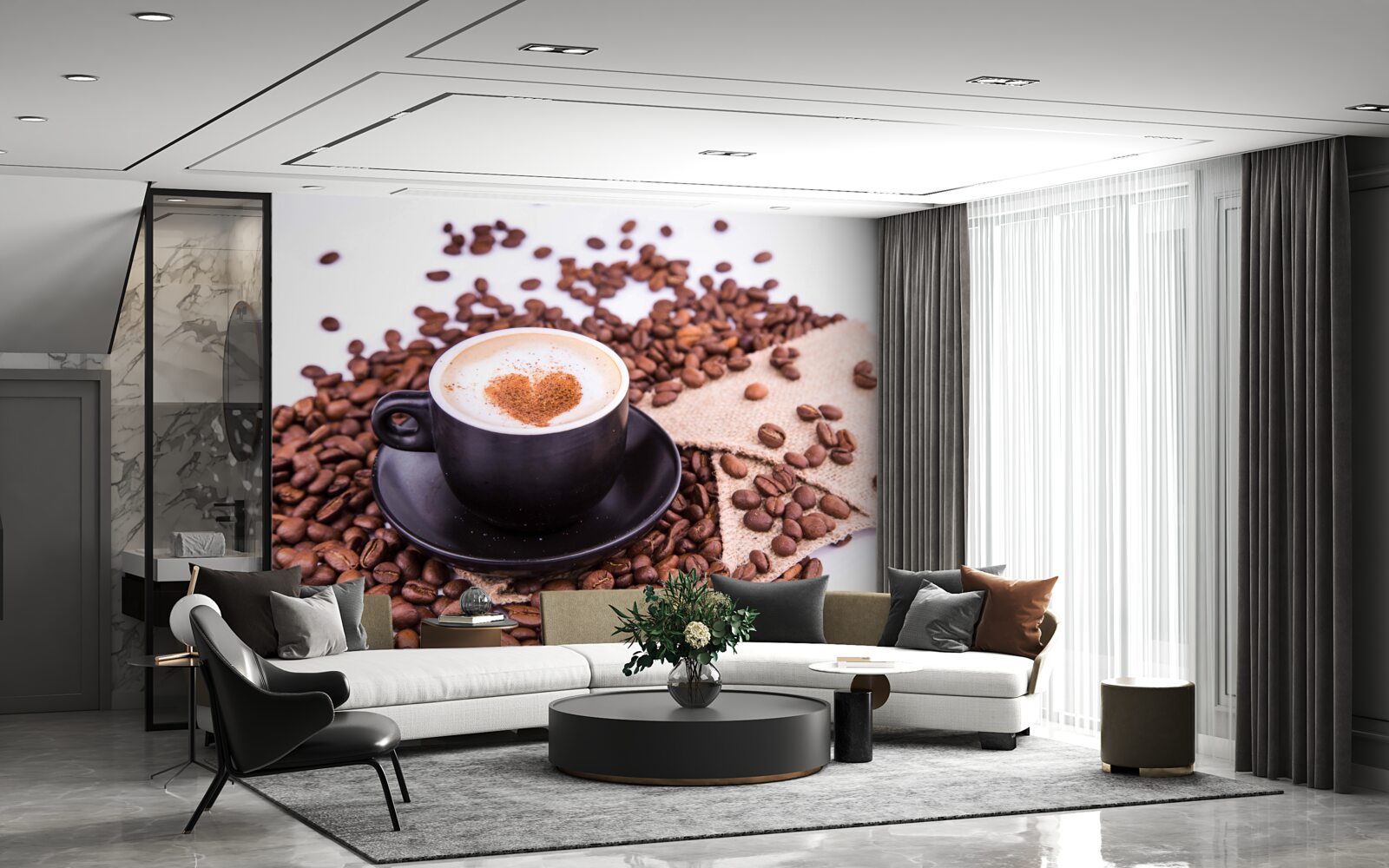 Фотошпалери гарно приготовану чашку кави