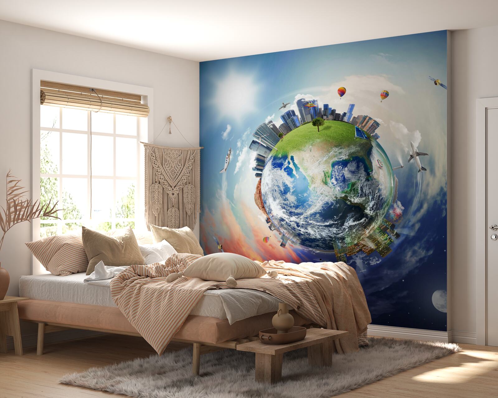 Фотошпалери території та поселення в абстрактній формі