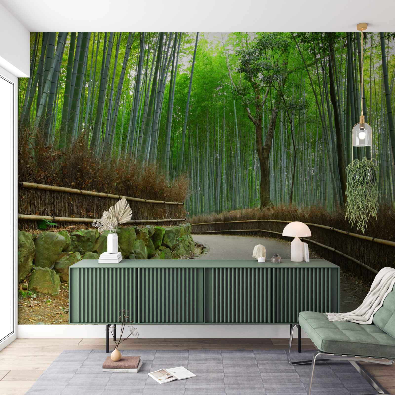 Фотошпалери стежка в бамбуковому гаю