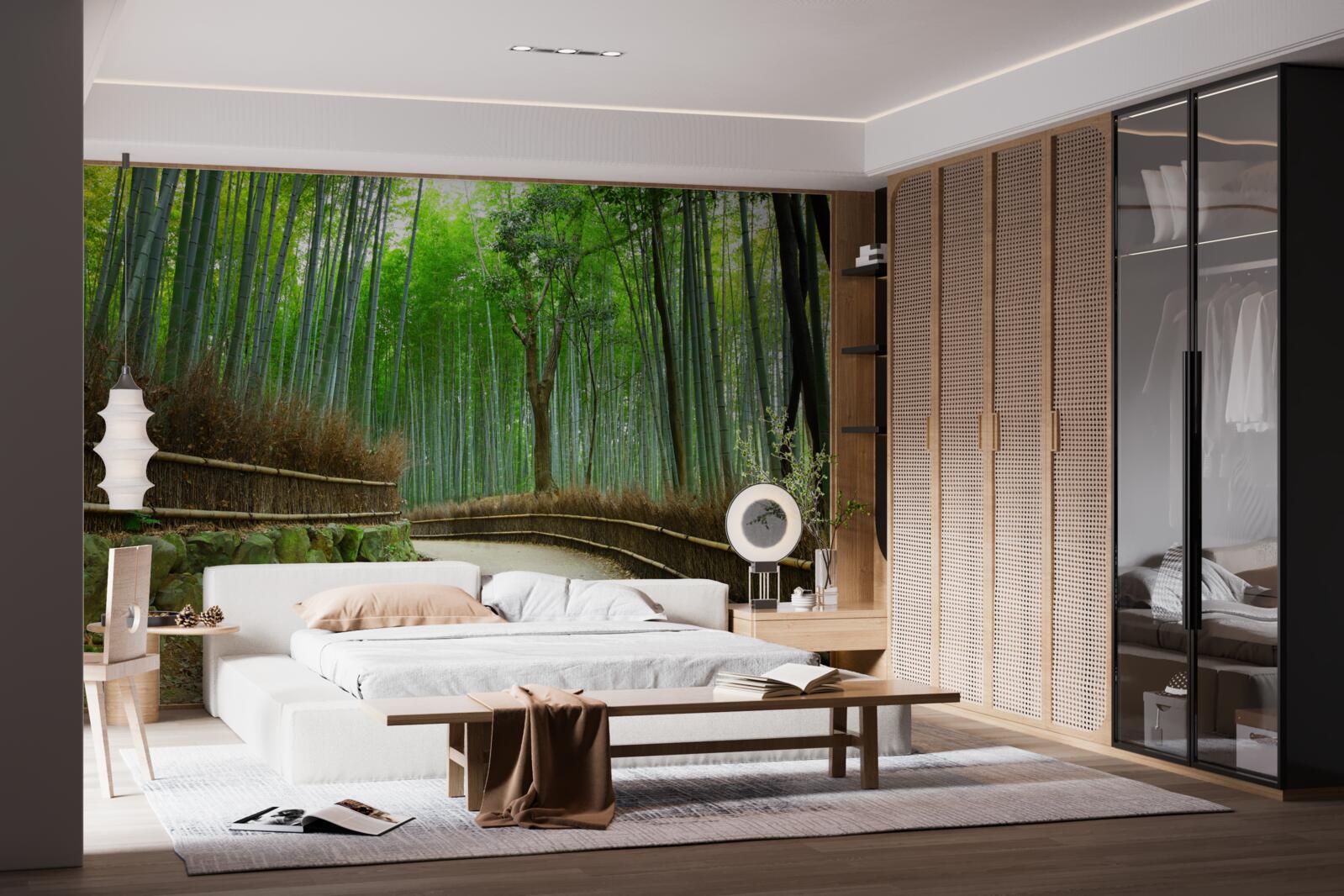 Фотошпалери стежка в бамбуковому гаю