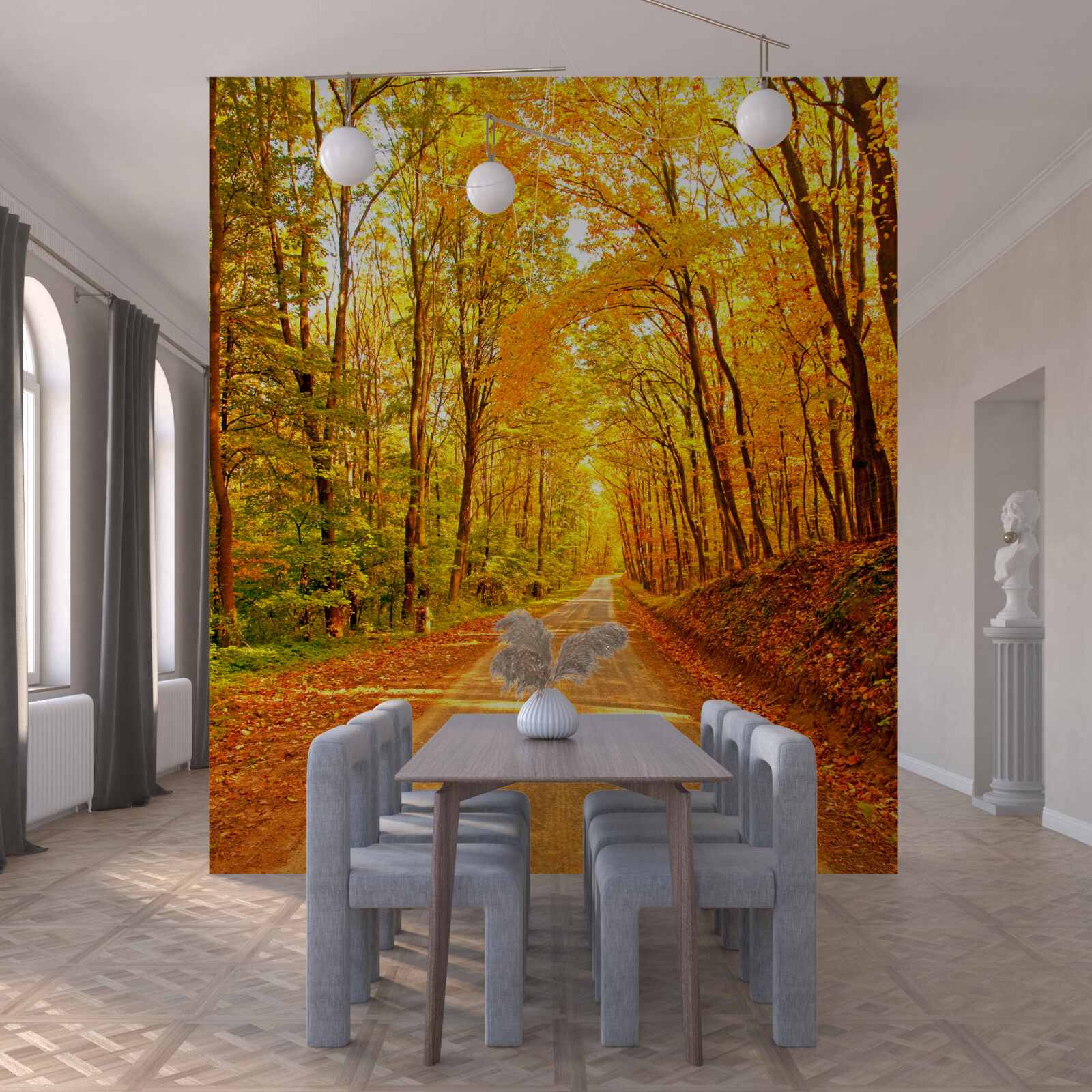 Фотошпалери стежка в осінньому лісі