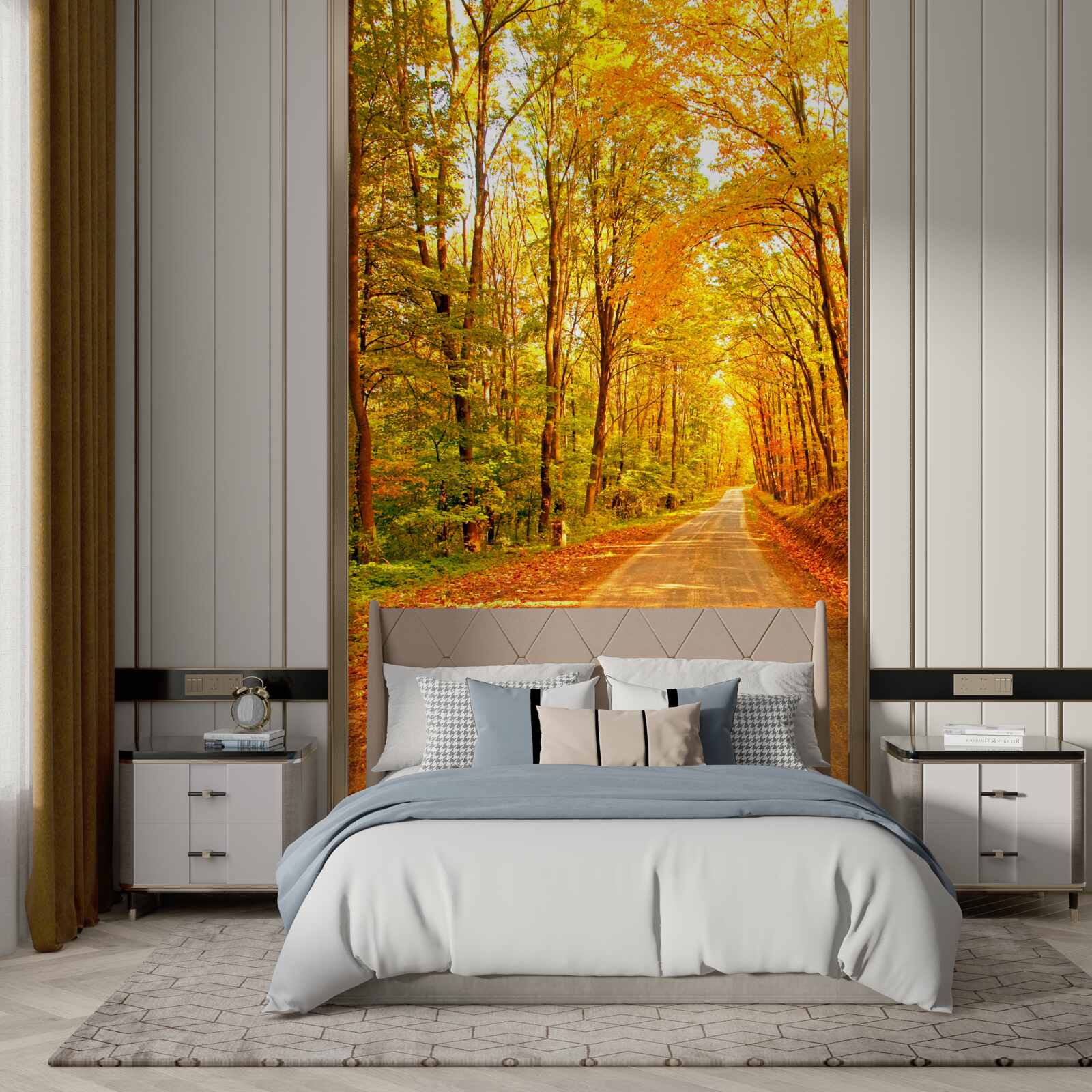 Фотошпалери стежка в осінньому лісі